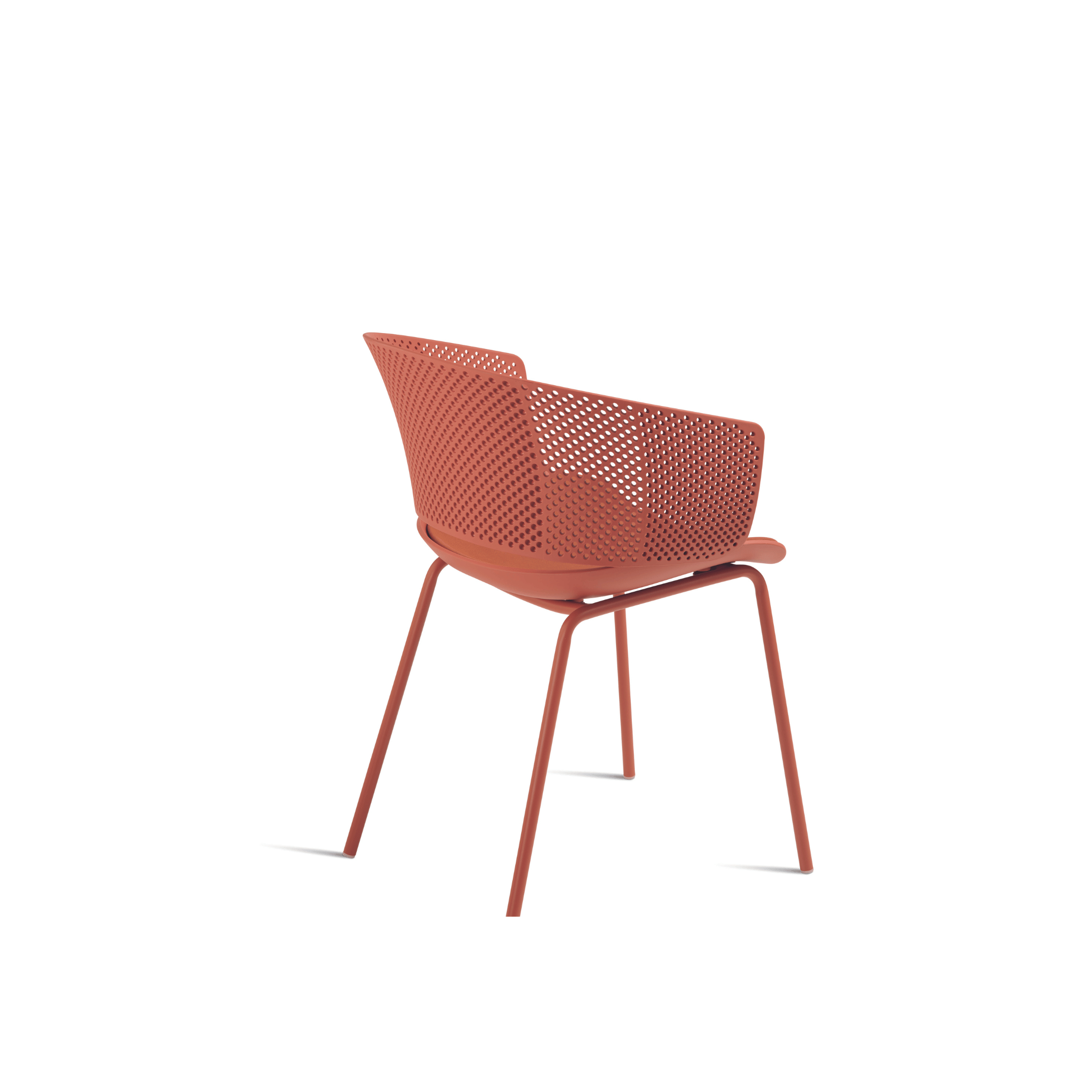 Chaise moderne en polypropylène "Cutolo" avec assise rembourrée 59x53 cm 78h