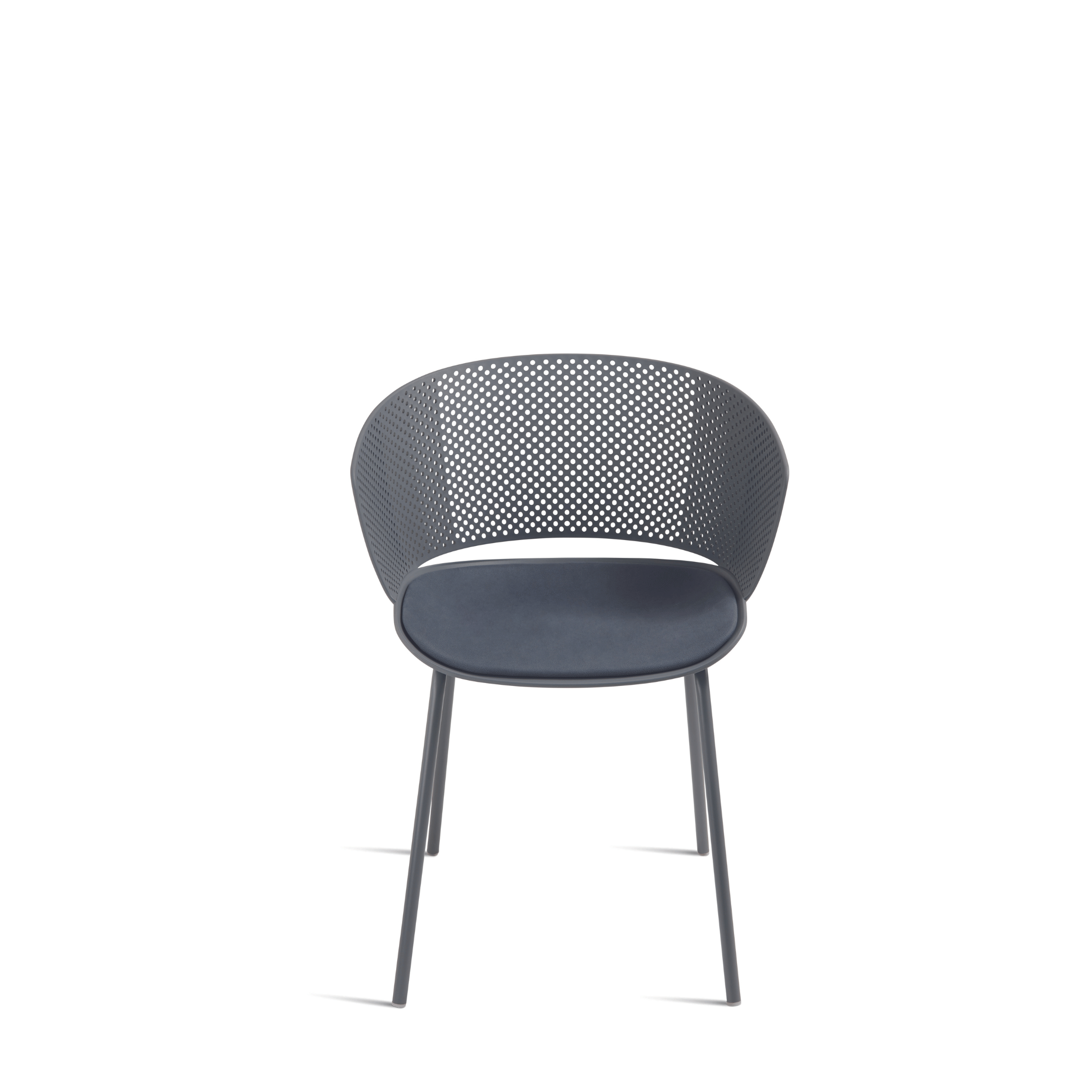 Chaise moderne en polypropylène "Cutolo" avec assise rembourrée 59x53 cm 78h