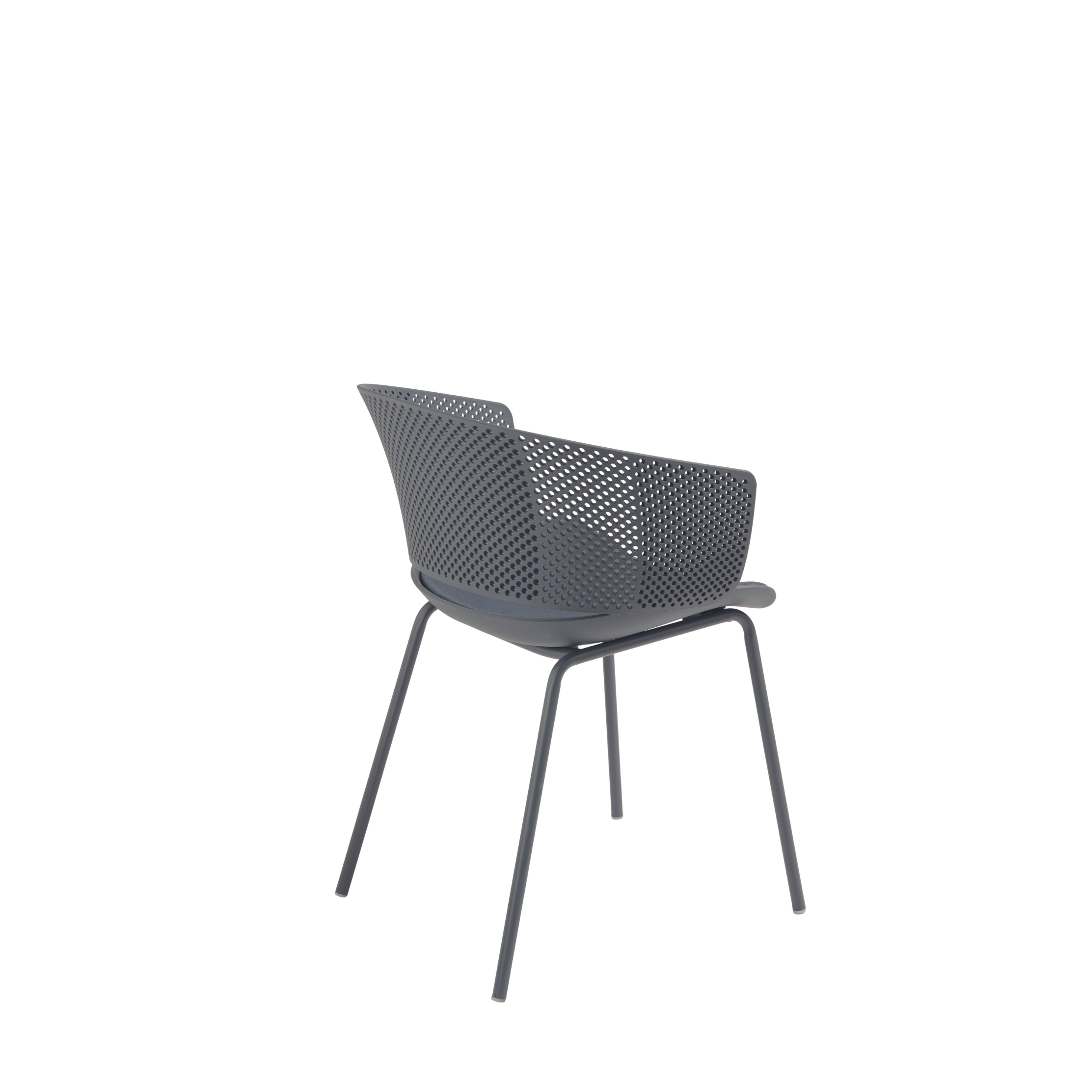 Chaise moderne en polypropylène "Cutolo" avec assise rembourrée 59x53 cm 78h
