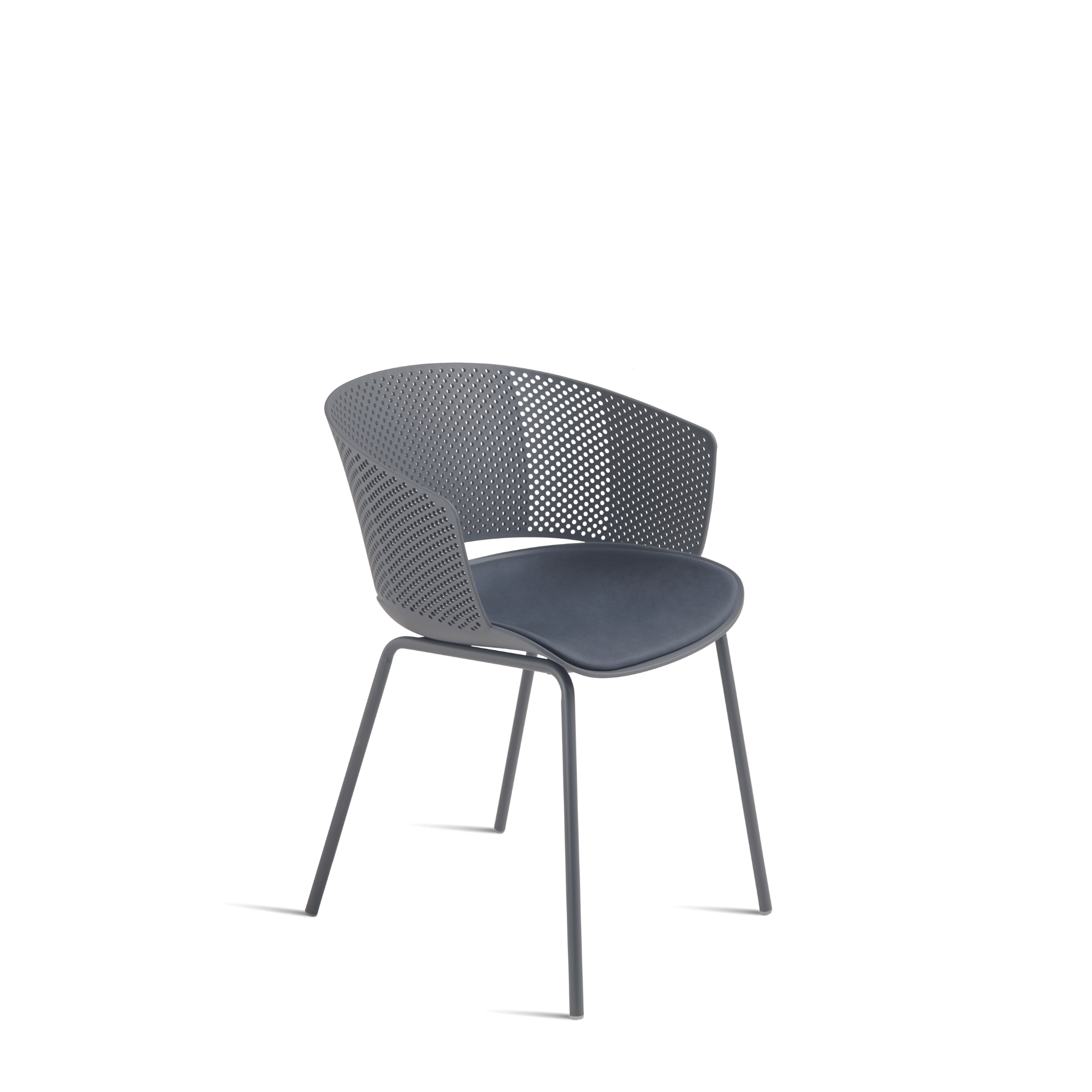 Chaise moderne en polypropylène "Cutolo" avec assise rembourrée 59x53 cm 78h