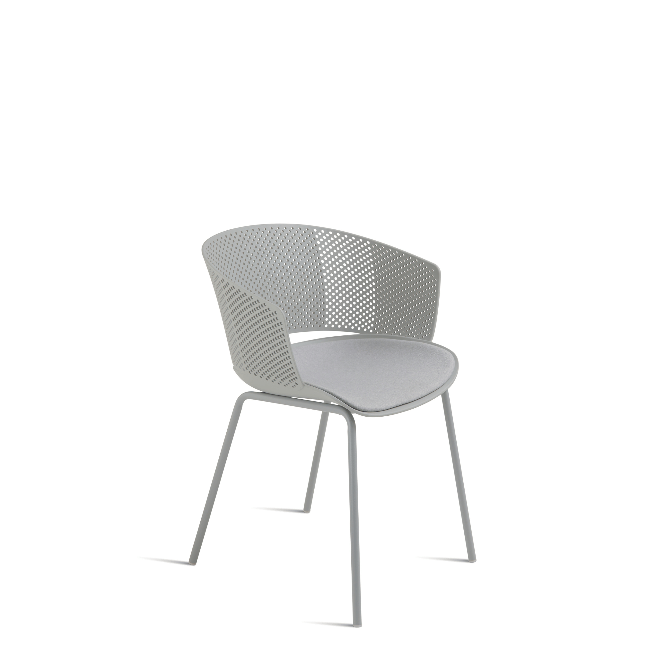 Chaise moderne en polypropylène "Cutolo" avec assise rembourrée 59x53 cm 78h