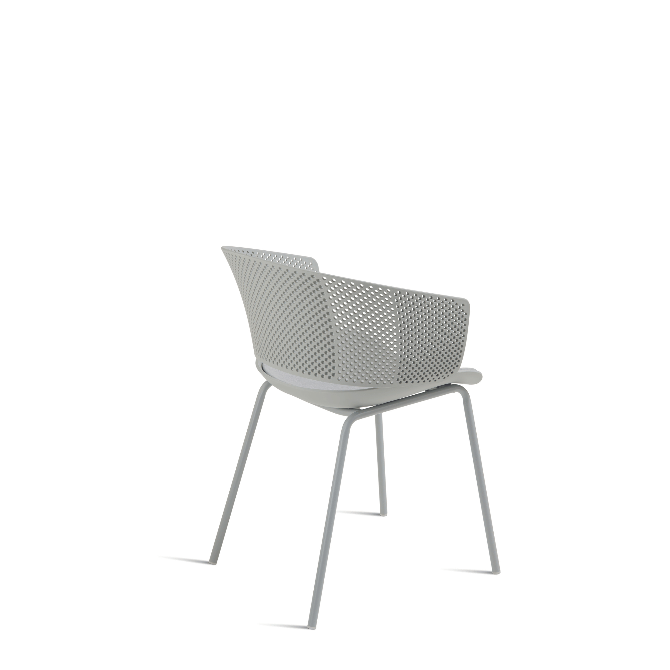 Chaise moderne en polypropylène "Cutolo" avec assise rembourrée 59x53 cm 78h