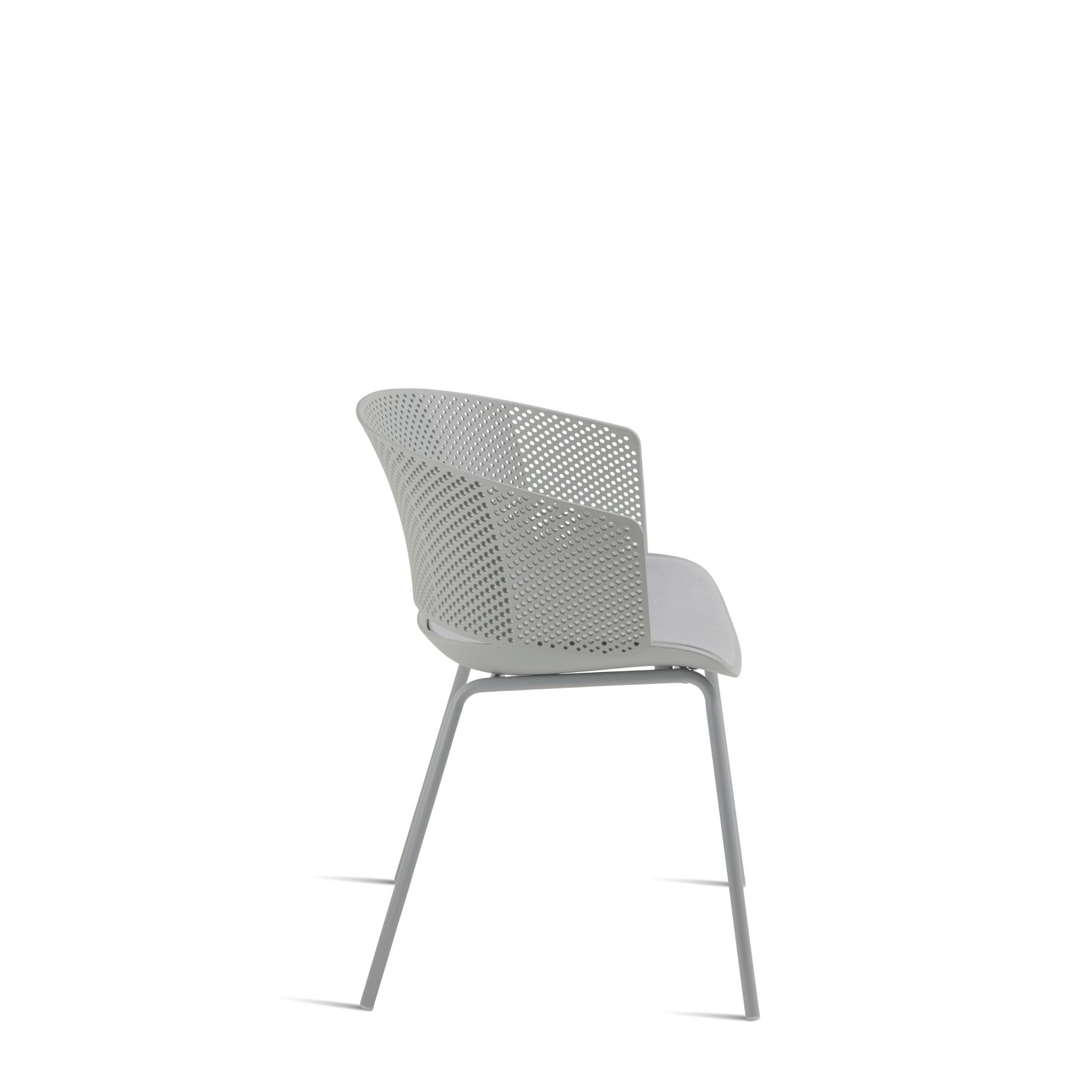Chaise moderne en polypropylène "Cutolo" avec assise rembourrée 59x53 cm 78h