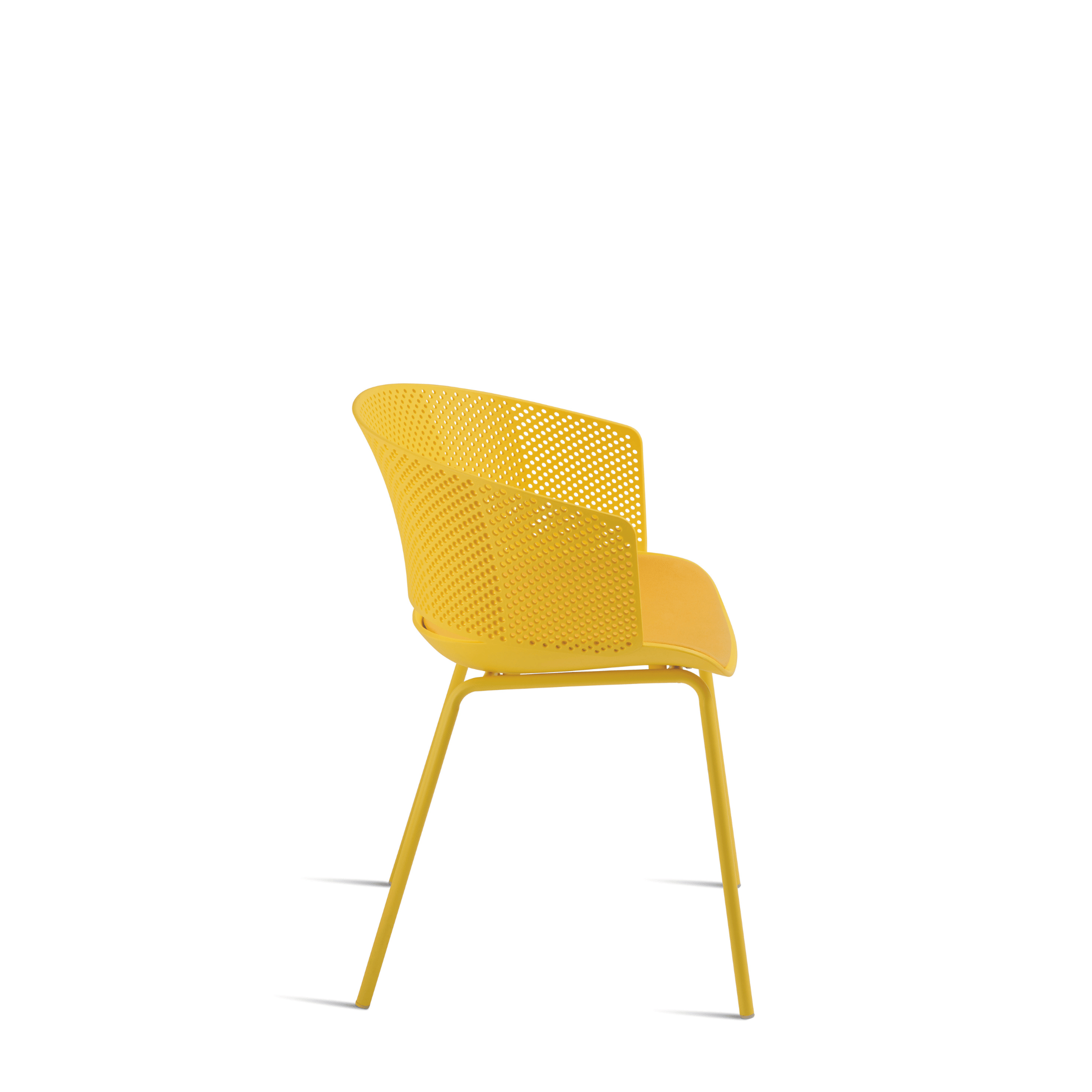 Chaise moderne en polypropylène "Cutolo" avec assise rembourrée 59x53 cm 78h