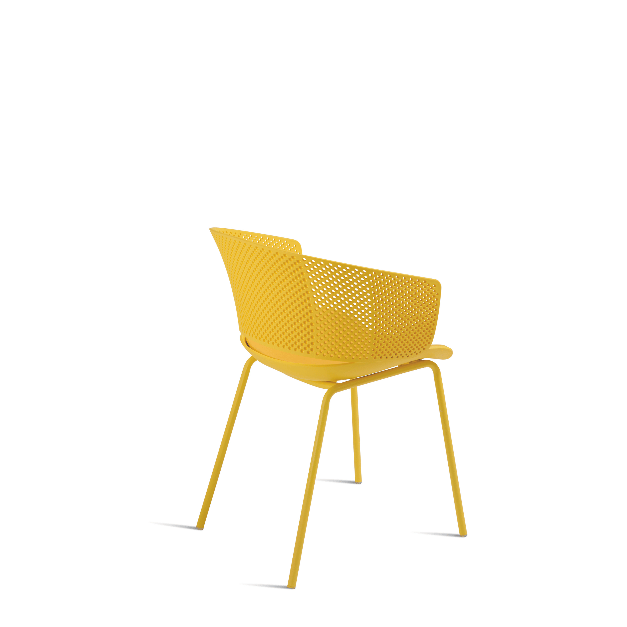 Chaise moderne en polypropylène "Cutolo" avec assise rembourrée 59x53 cm 78h