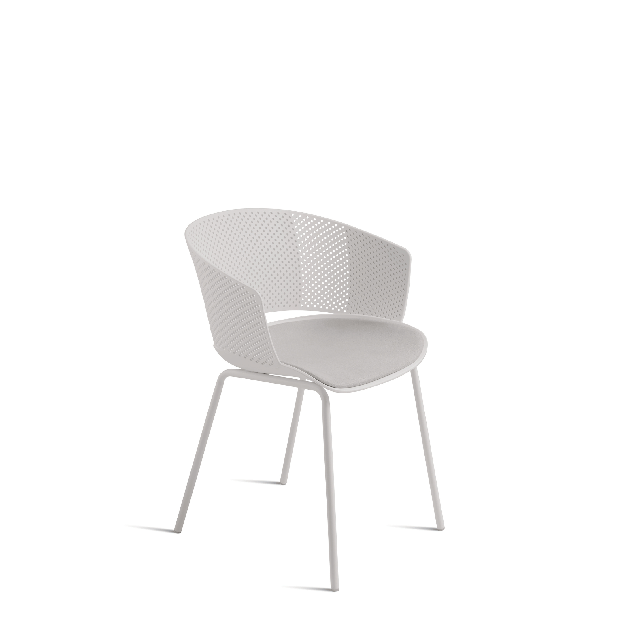 Chaise moderne en polypropylène "Cutolo" avec assise rembourrée 59x53 cm 78h