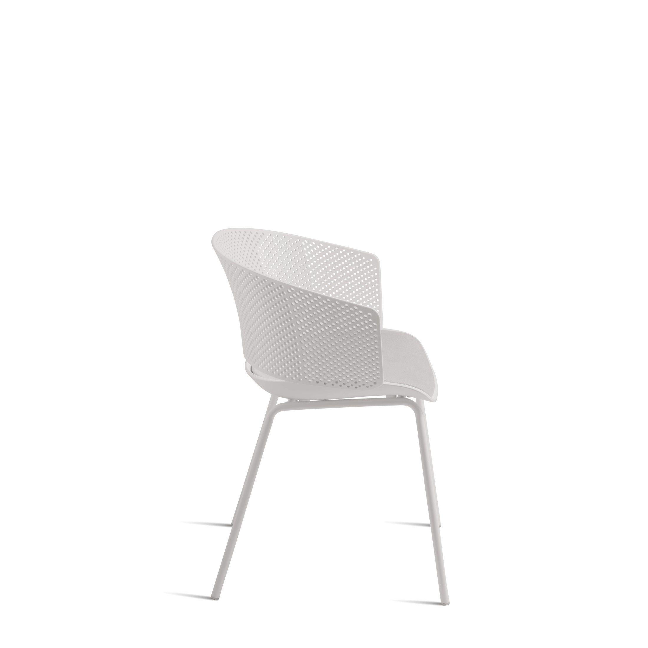 Chaise moderne en polypropylène "Cutolo" avec assise rembourrée 59x53 cm 78h