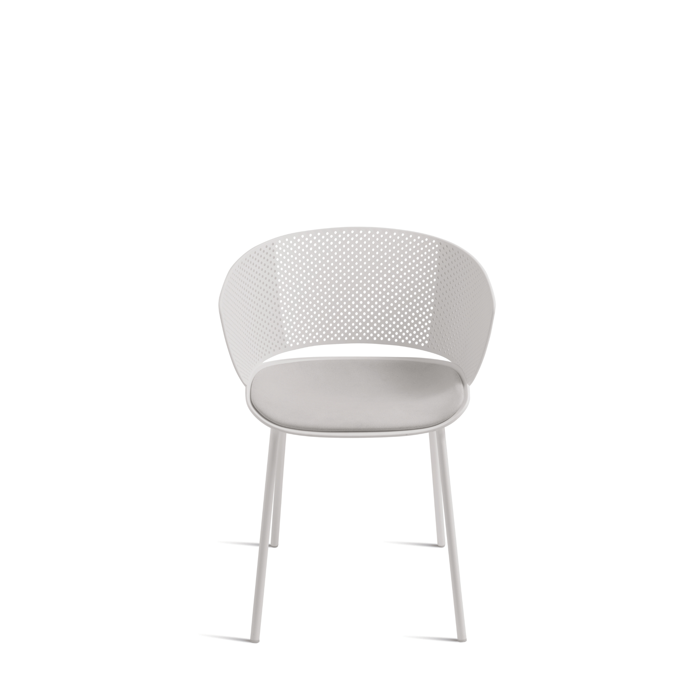 Chaise moderne en polypropylène "Cutolo" avec assise rembourrée 59x53 cm 78h