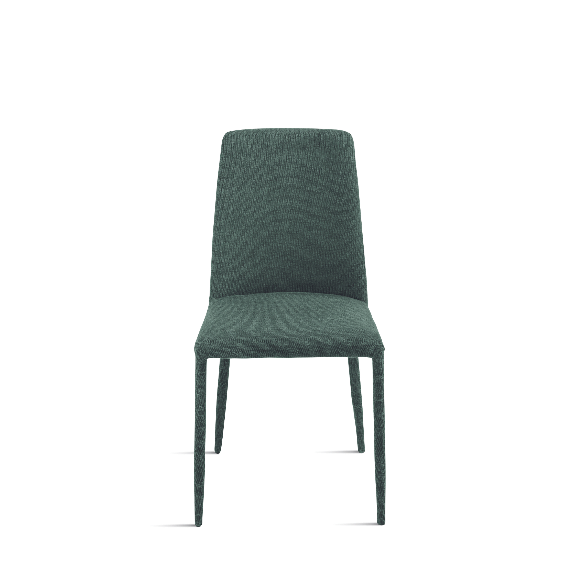 Set di sedie in tessuto imbottite "Astrin" con gambe rivestite e piedini cm 47x56 h93
