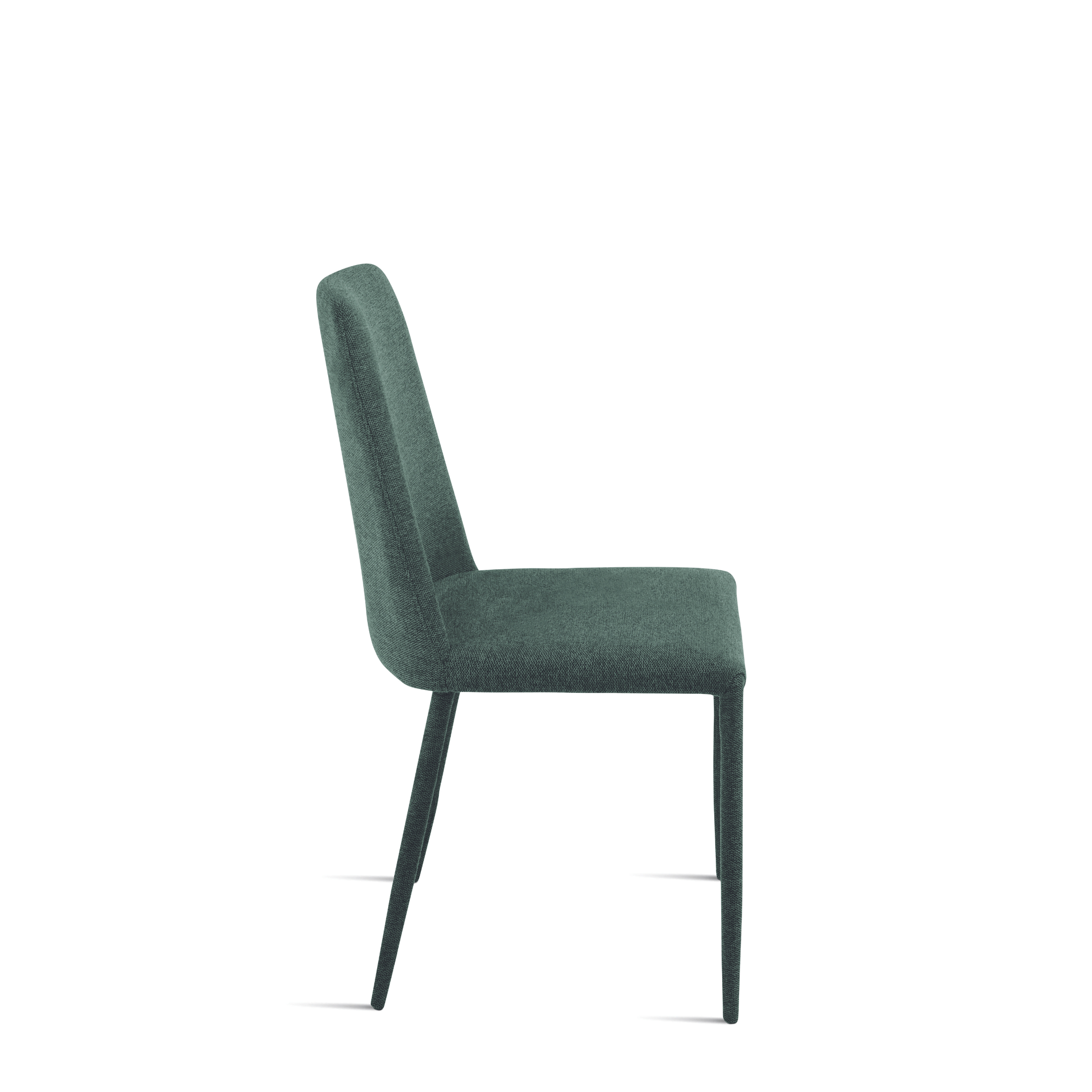 Set di sedie in tessuto imbottite "Astrin" con gambe rivestite e piedini cm 47x56 h93