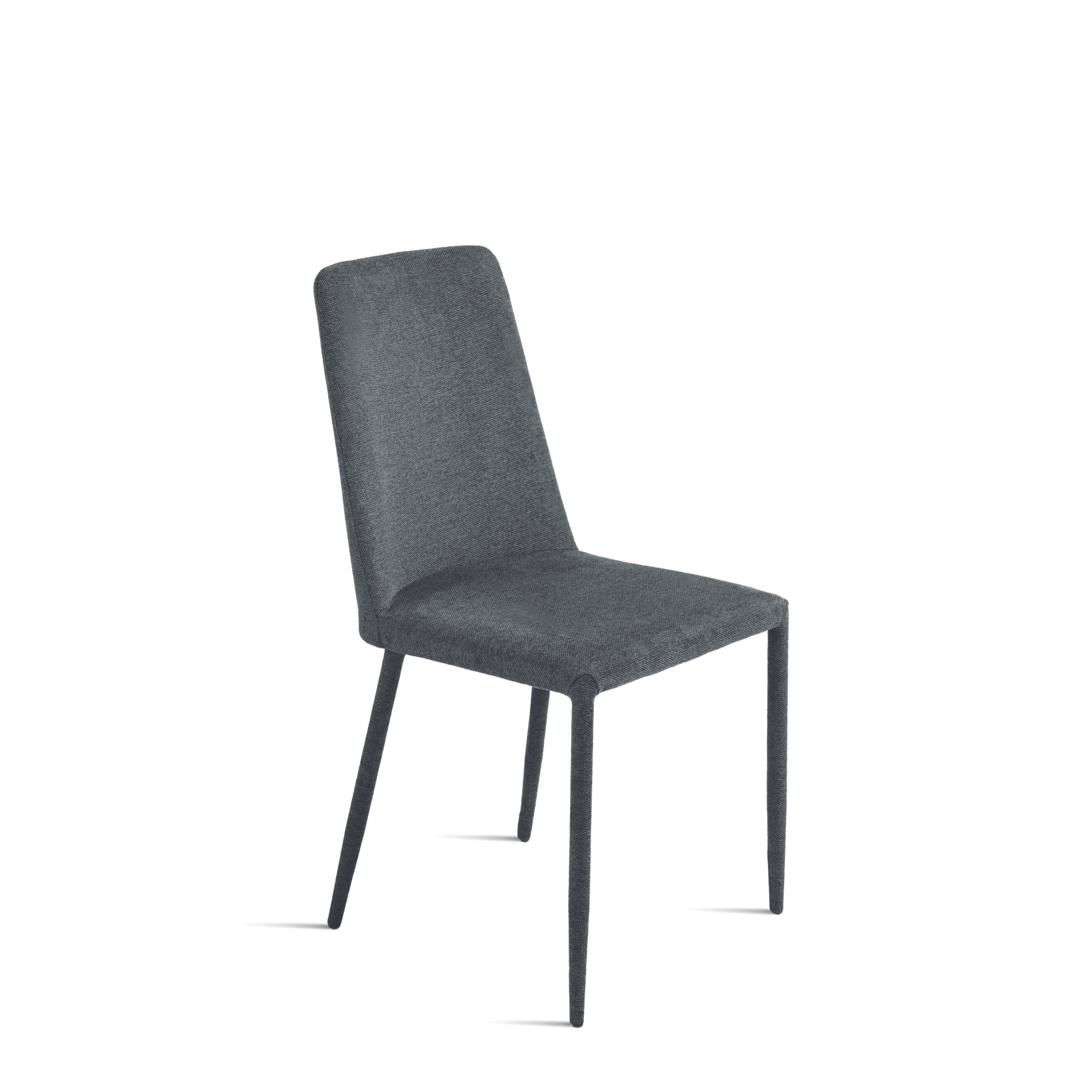 Set di sedie in tessuto imbottite "Astrin" con gambe rivestite e piedini cm 47x56 h93