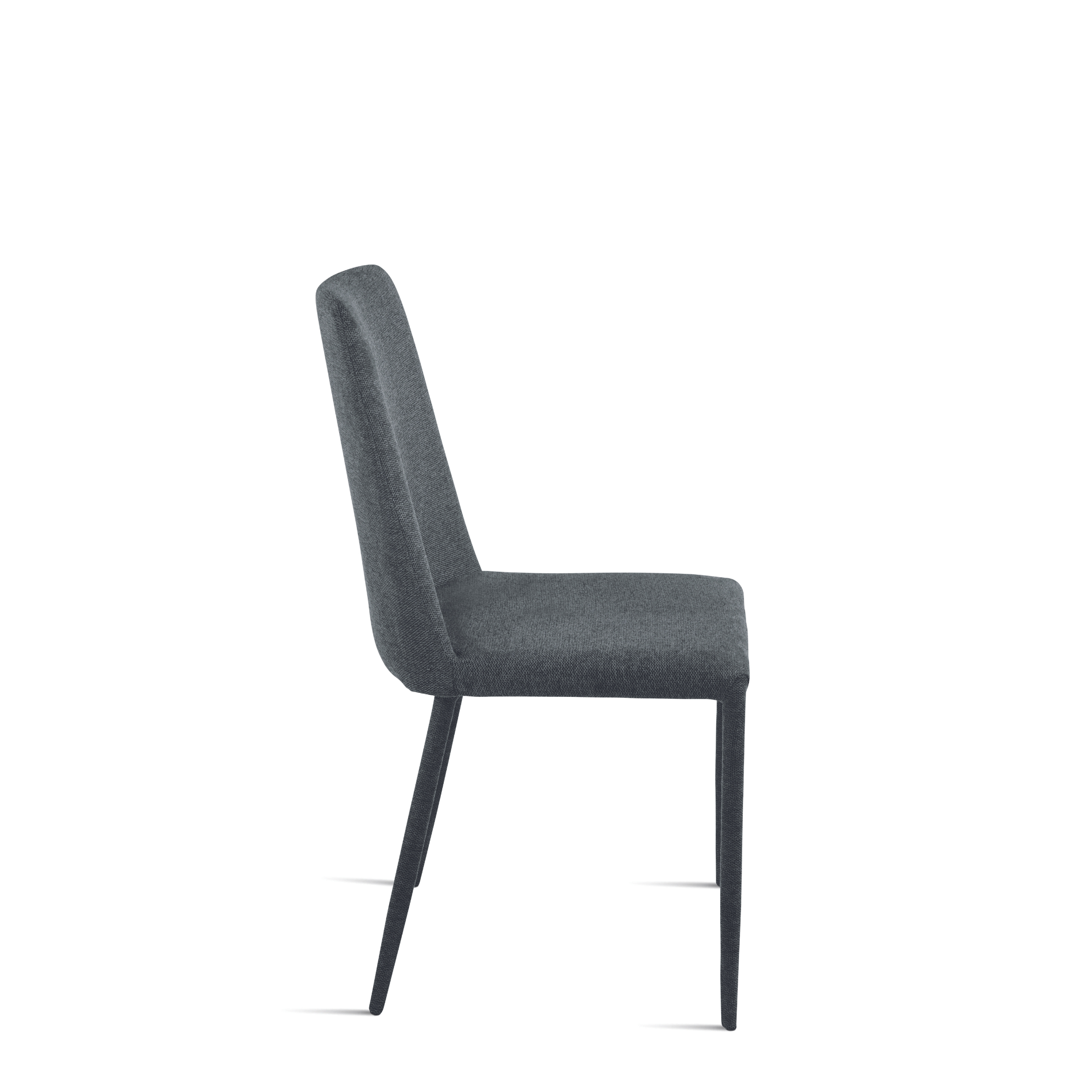 Set di sedie in tessuto imbottite "Astrin" con gambe rivestite e piedini cm 47x56 h93