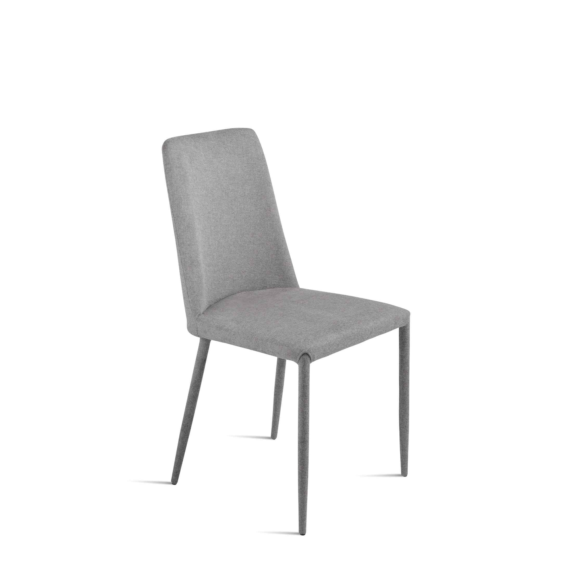 Set di sedie in tessuto imbottite "Astrin" con gambe rivestite e piedini cm 47x56 h93