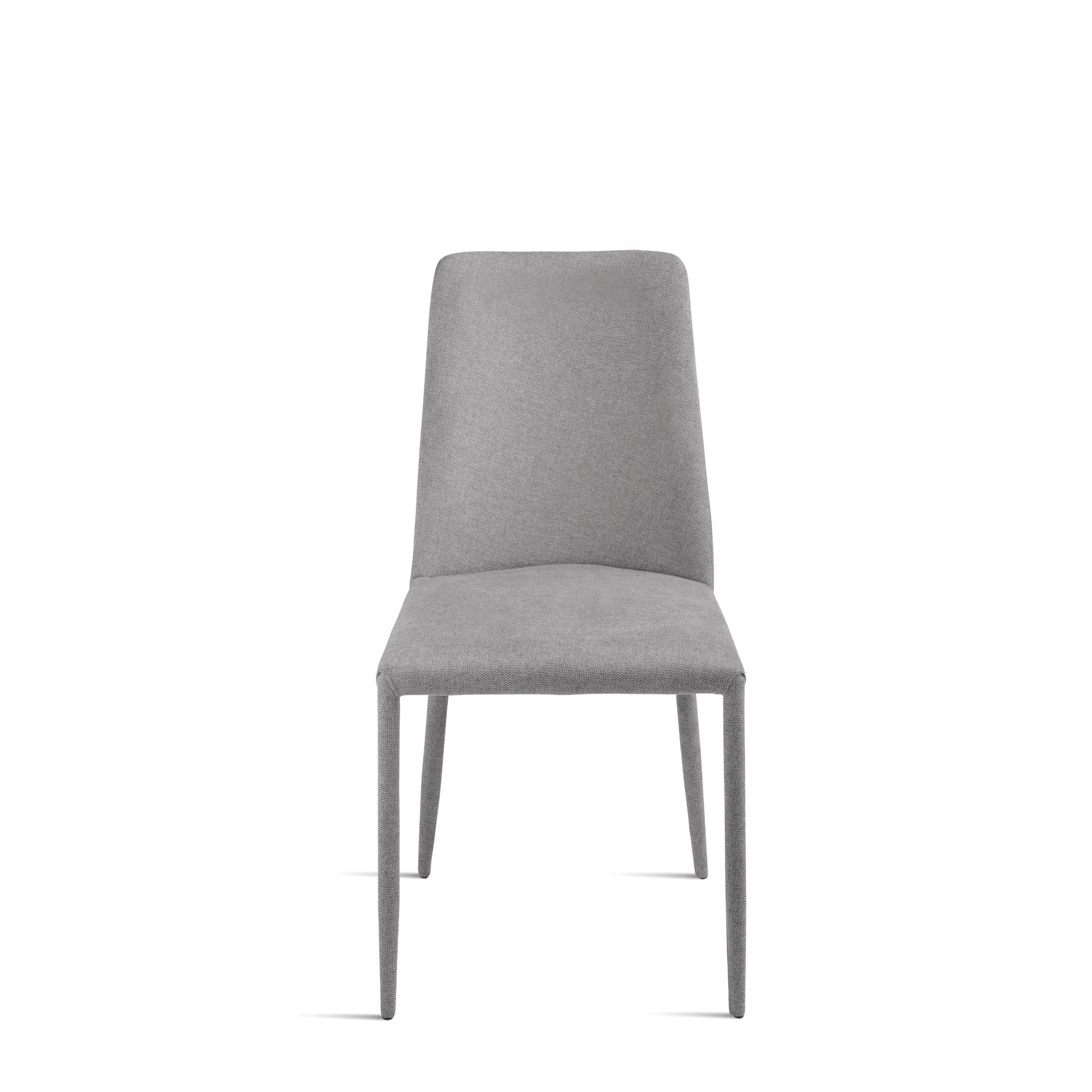 Set di sedie in tessuto imbottite "Astrin" con gambe rivestite e piedini cm 47x56 h93