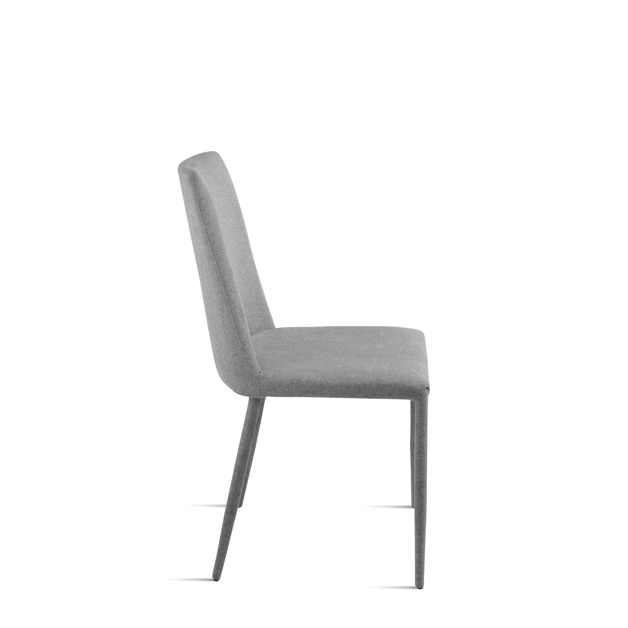 Set di sedie in tessuto imbottite "Astrin" con gambe rivestite e piedini cm 47x56 h93