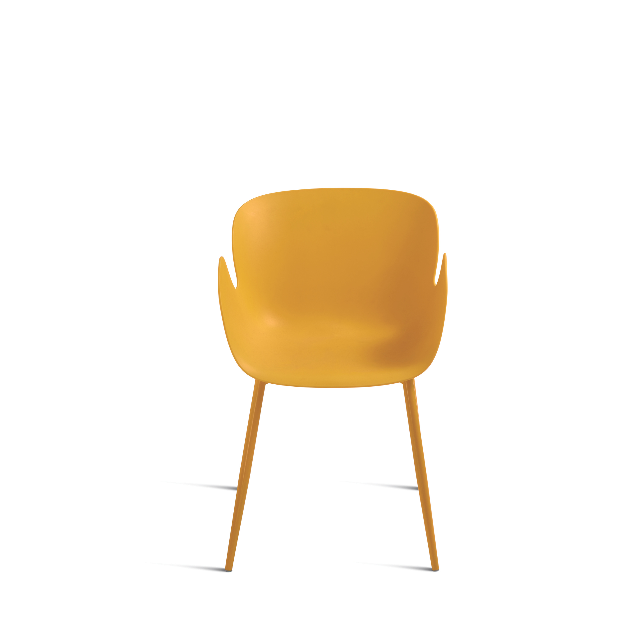 Chaise moderne en polypropylène "Fluo" avec structure en métal peint 53x56 h80 cm