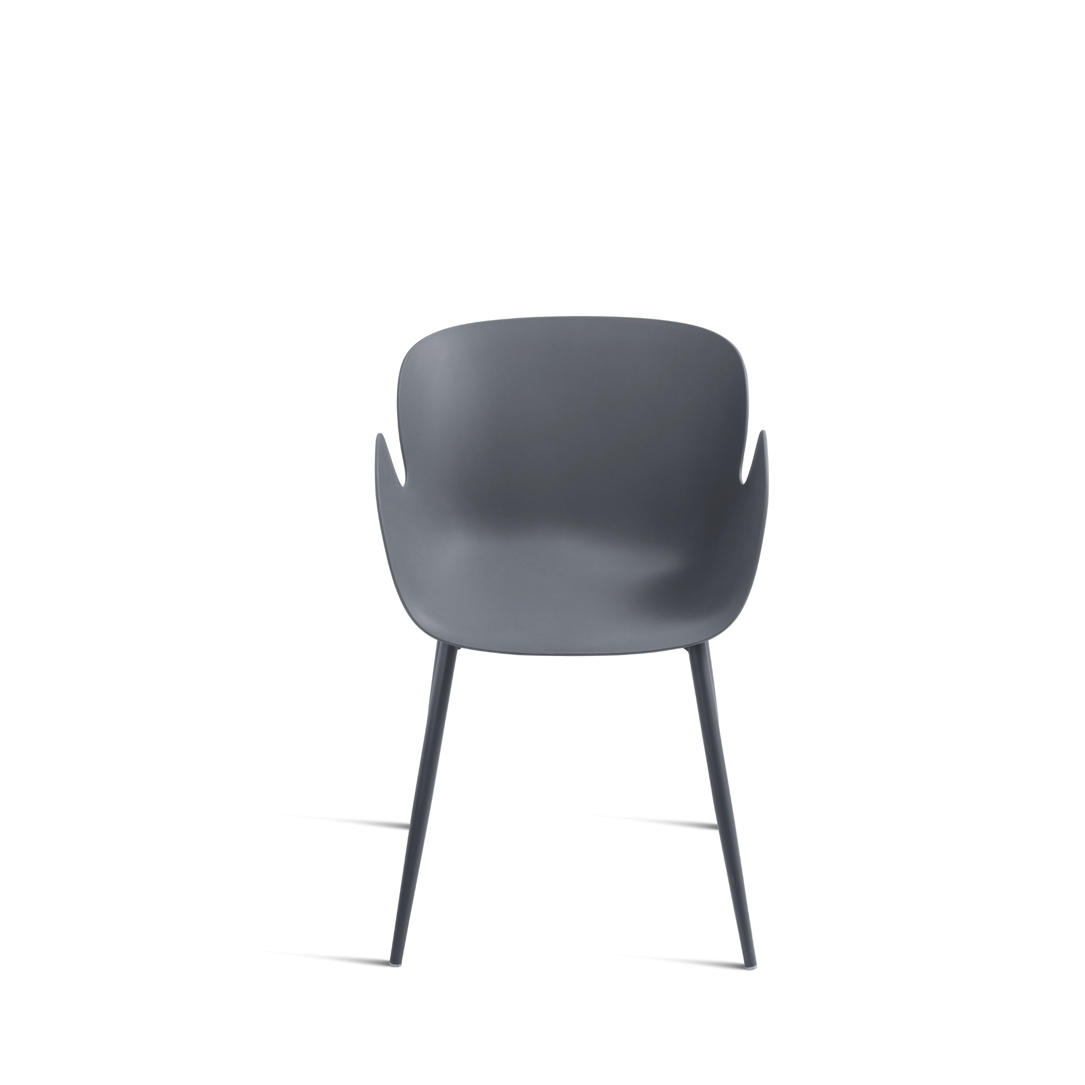 Chaise moderne en polypropylène "Fluo" avec structure en métal peint 53x56 h80 cm