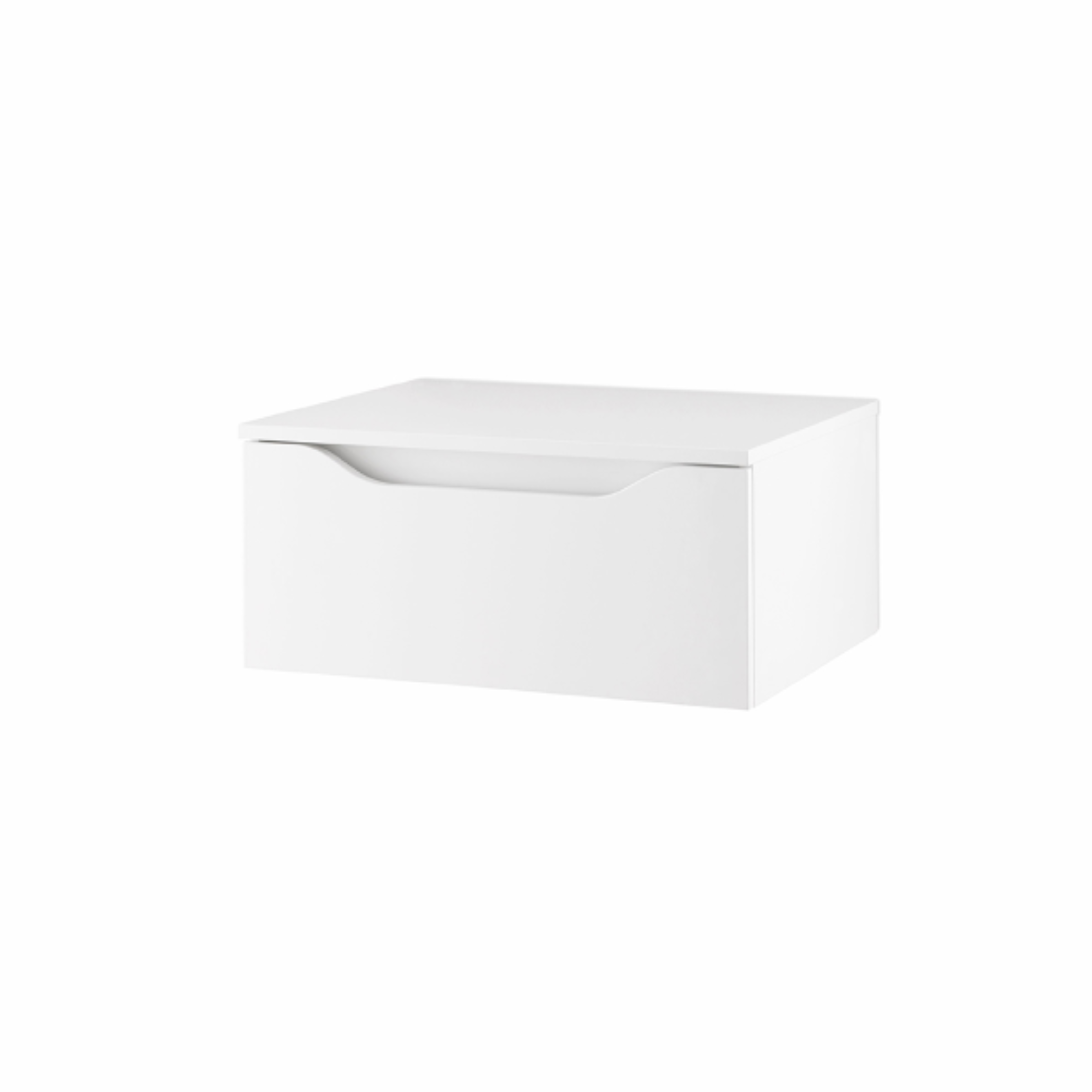 Meuble de salle de bain suspendu moderne "Mixi d" avec 2 tiroirs miroir LED