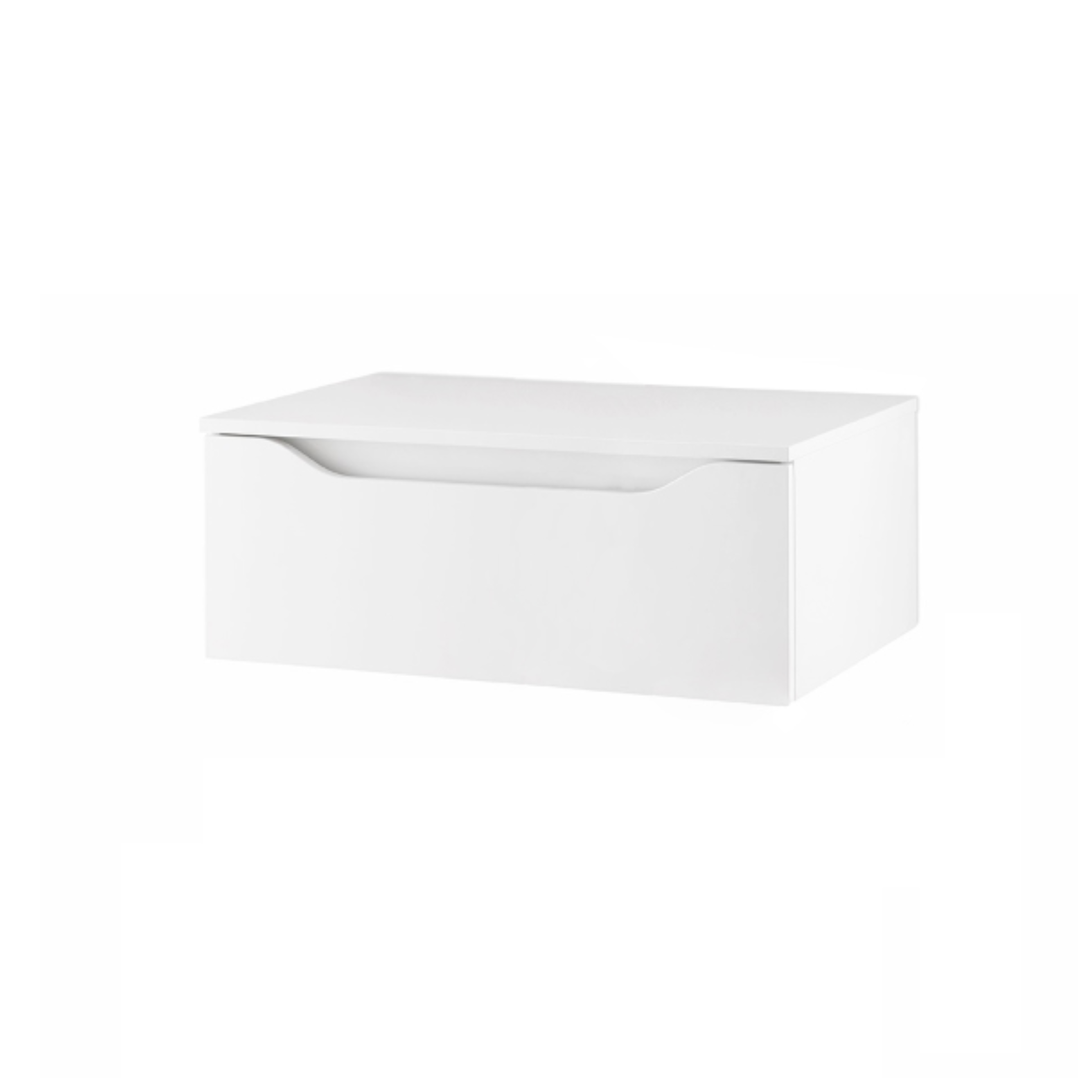 Meuble de salle de bain suspendu moderne "Mixi d" avec 2 tiroirs miroir LED