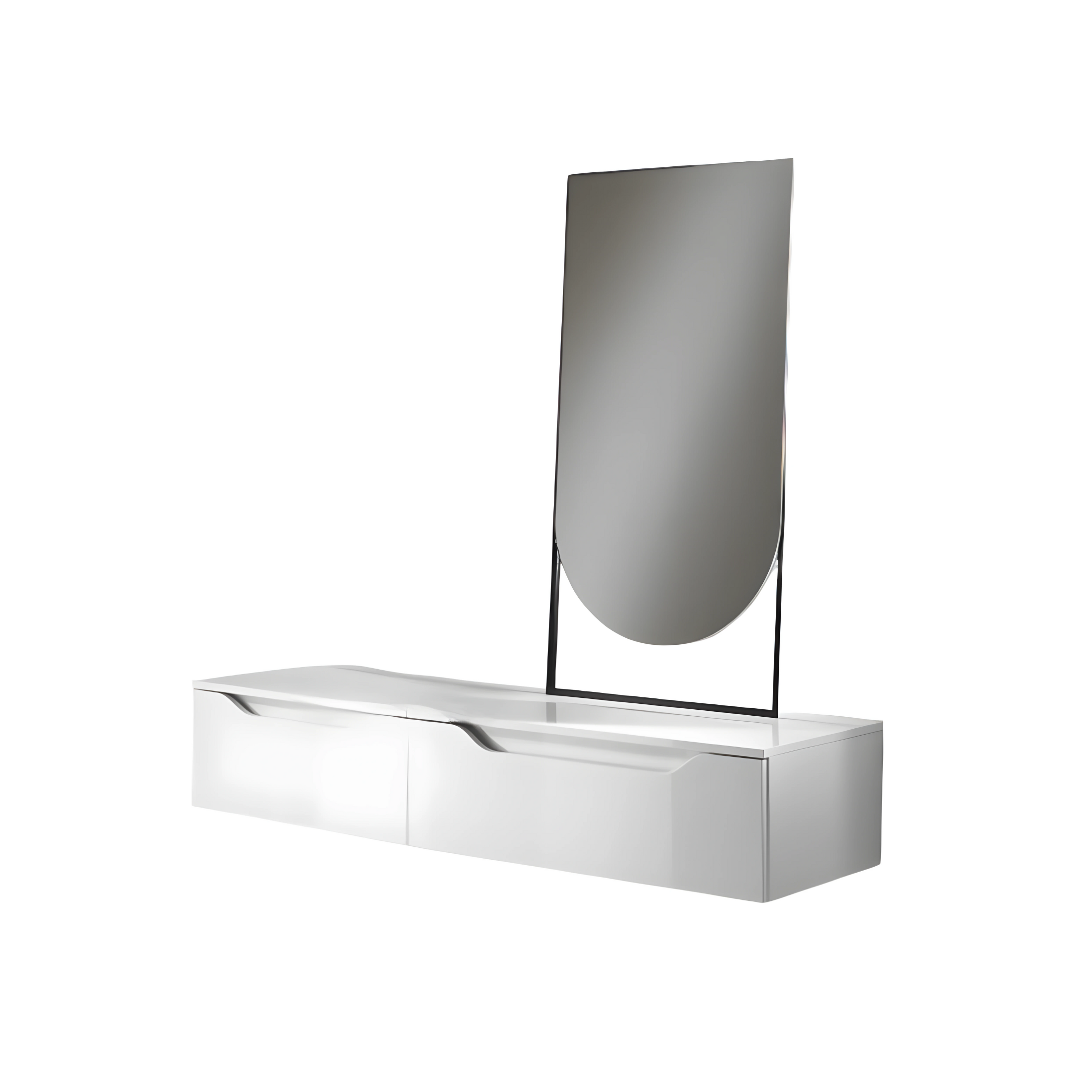 Meuble de salle de bain suspendu moderne "Mixi d" avec 2 tiroirs miroir LED