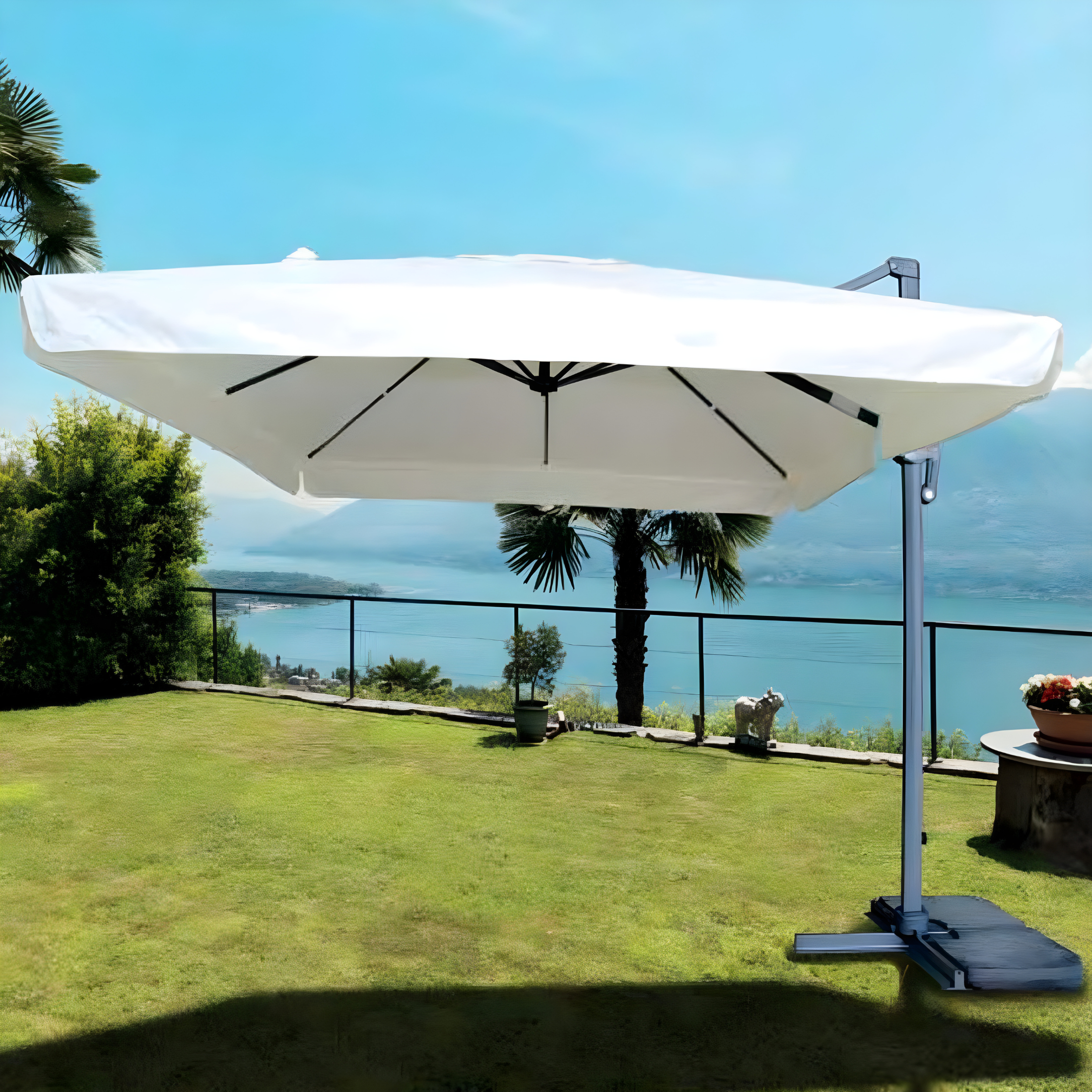 Ombrellone moderno da giardino "Palermo" 300x300 cm in alluminio