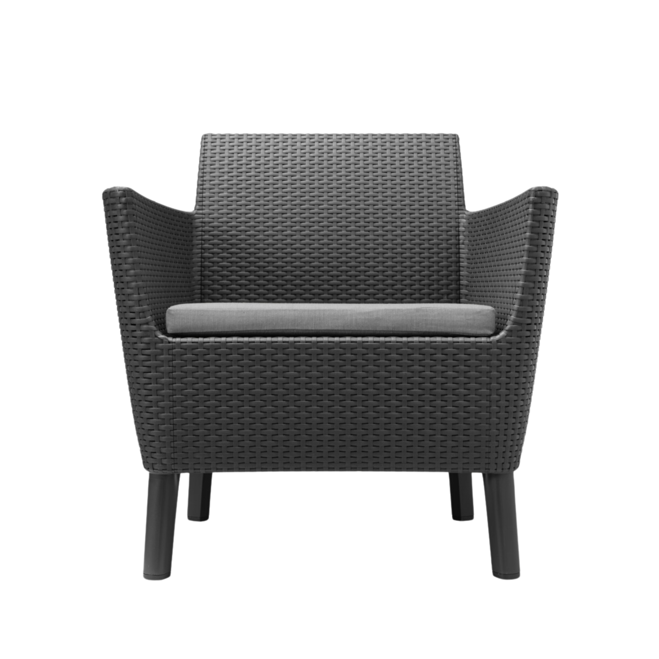 Salottino in resina da esterno "Salemo Balcony" 2 poltrone + tavolino contenitore