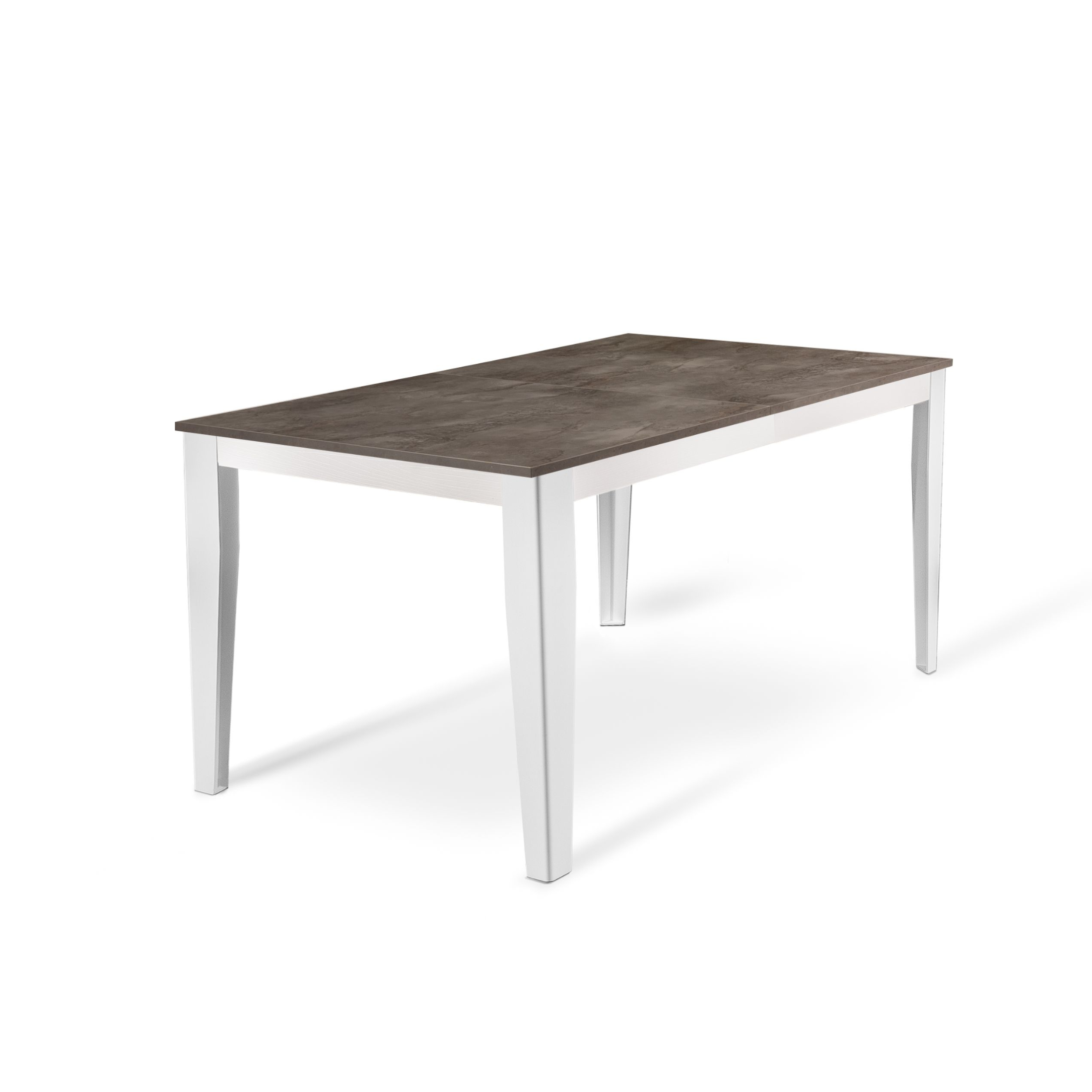 Tavolo allungabile "Blanche" piano melaminico gambe in metallo 14 posti cm 316x90 76h