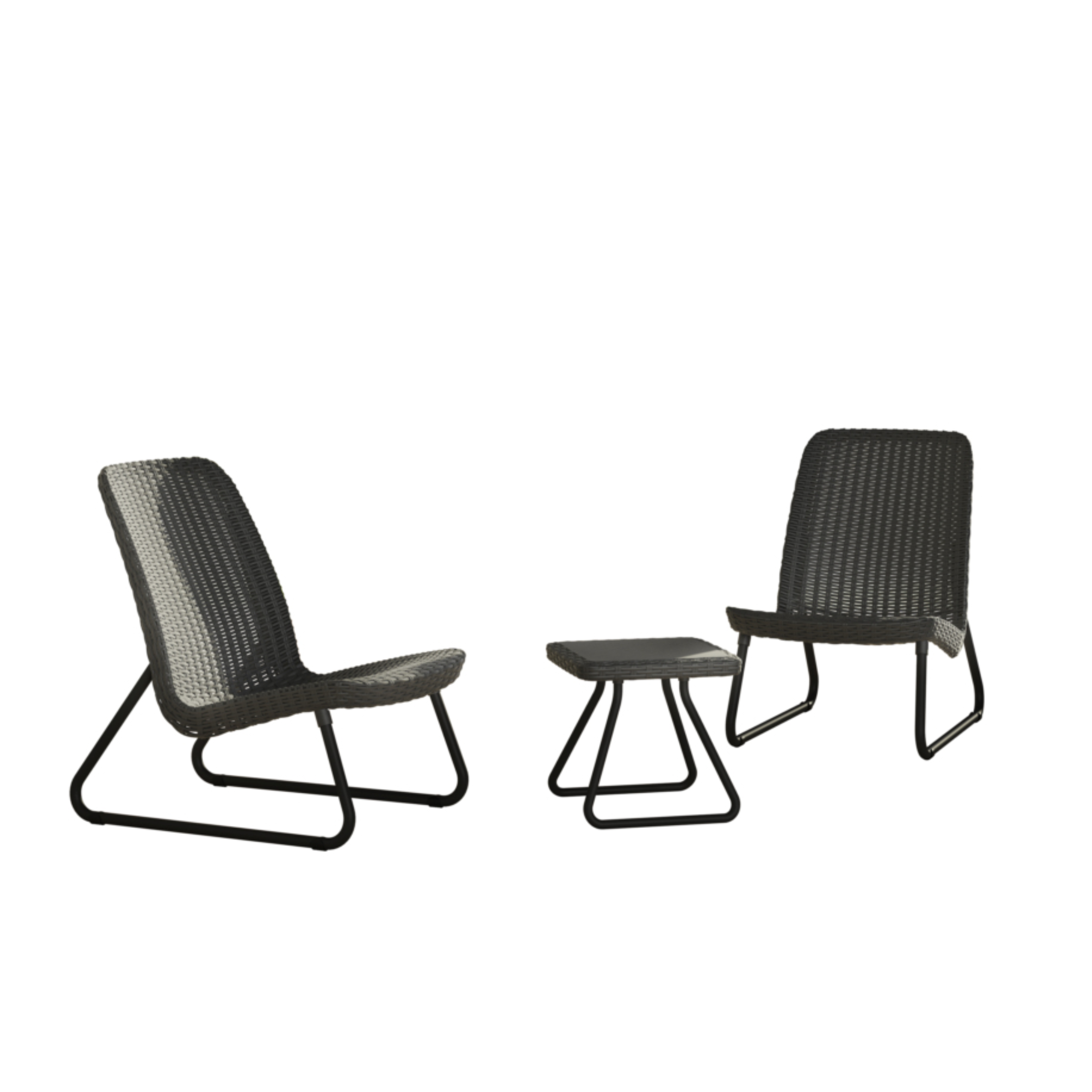 Ensemble d'extérieur en résine "Rio Balcony" 2 fauteuils + 1 table moderne