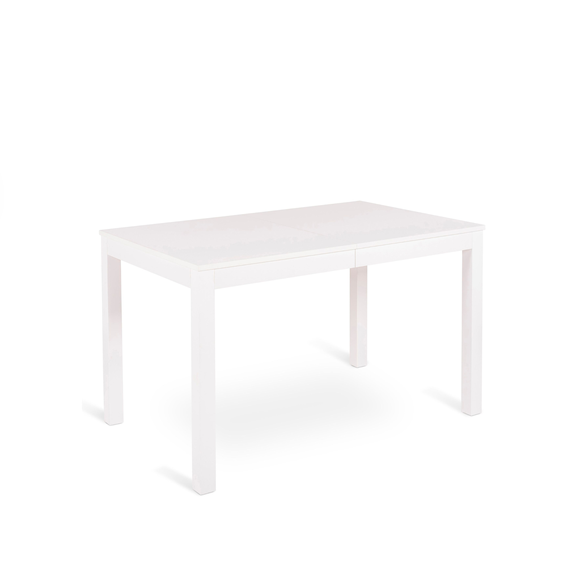 Mesa extensible "Traffic" tapa de melamina, patas de madera maciza 130/210x80 cm 76h