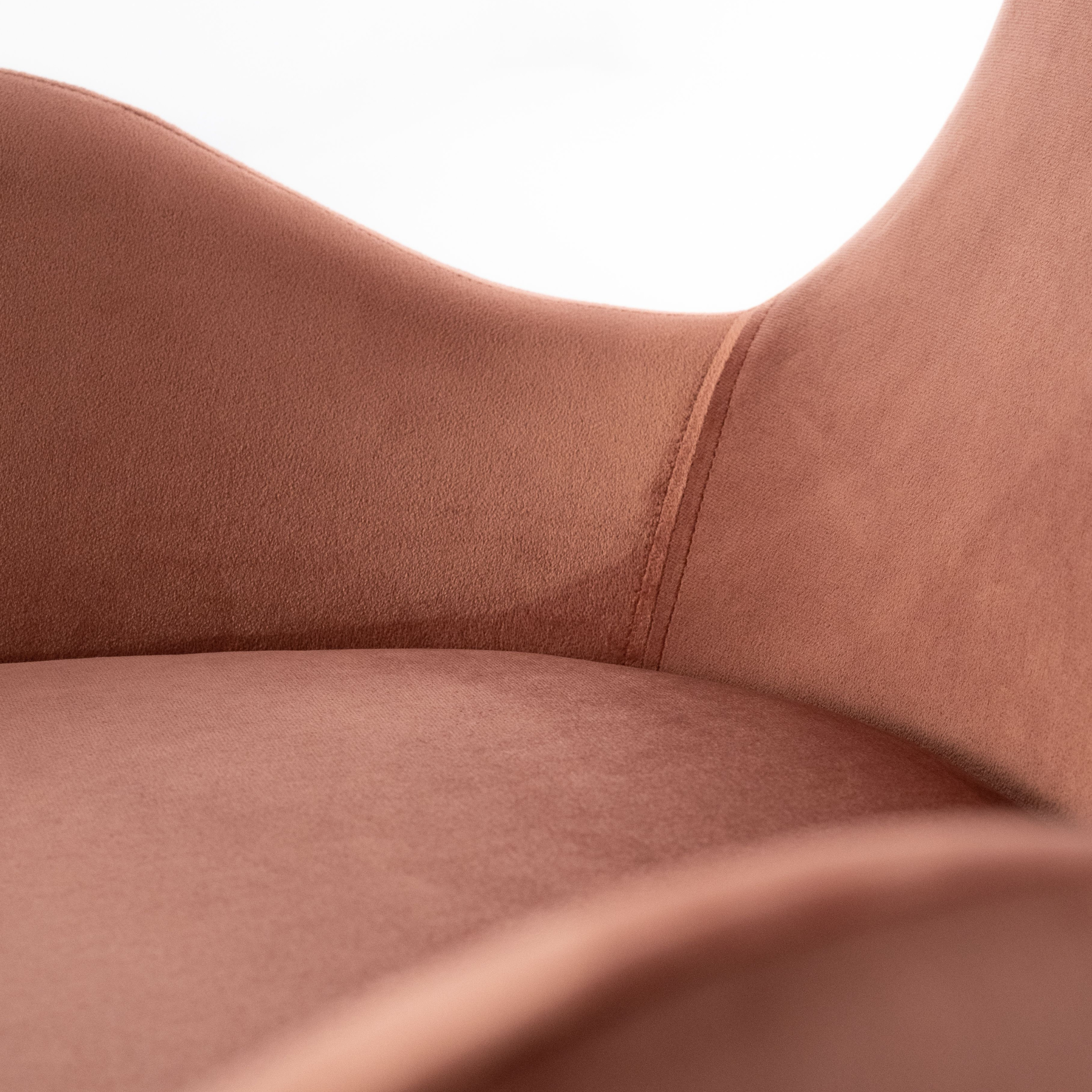 Poltrona girevole "Olga" moderna in tessuto con base cromata cm 72x64 85h