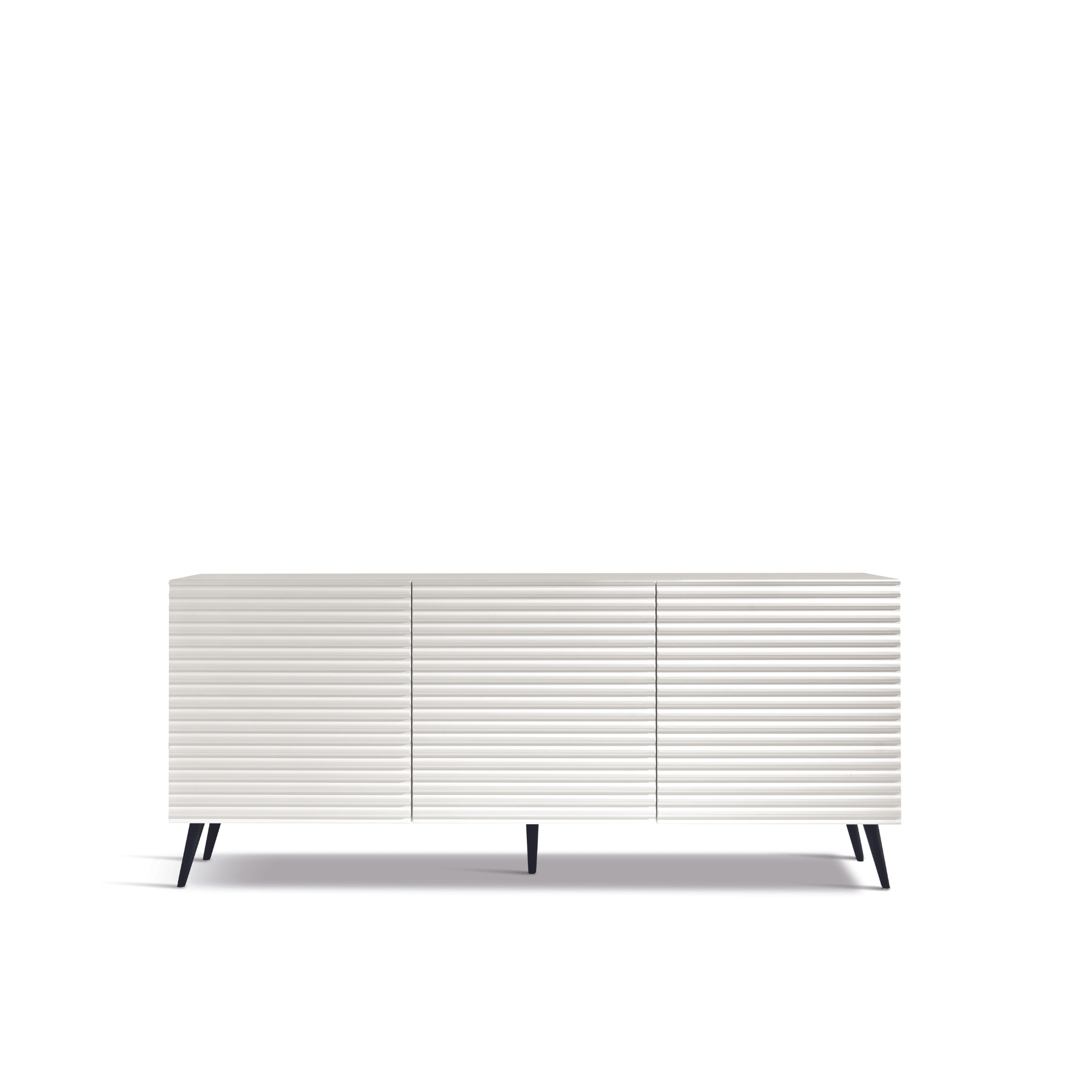 Madia moderna 3 ante già assemblata "Nadia" in legno laccato cm 180x50 h80