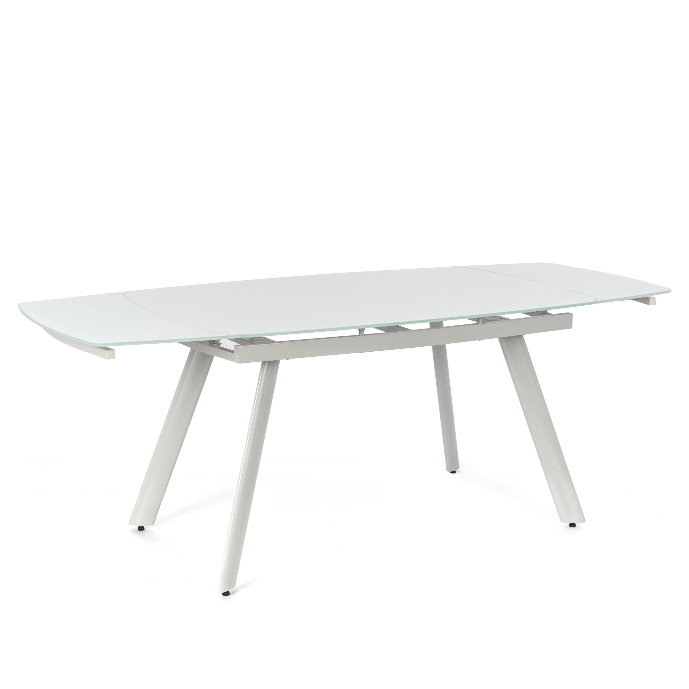 Tavolo allungabile in vetro temperato "Philo" extra white cm 140/210x90 76h