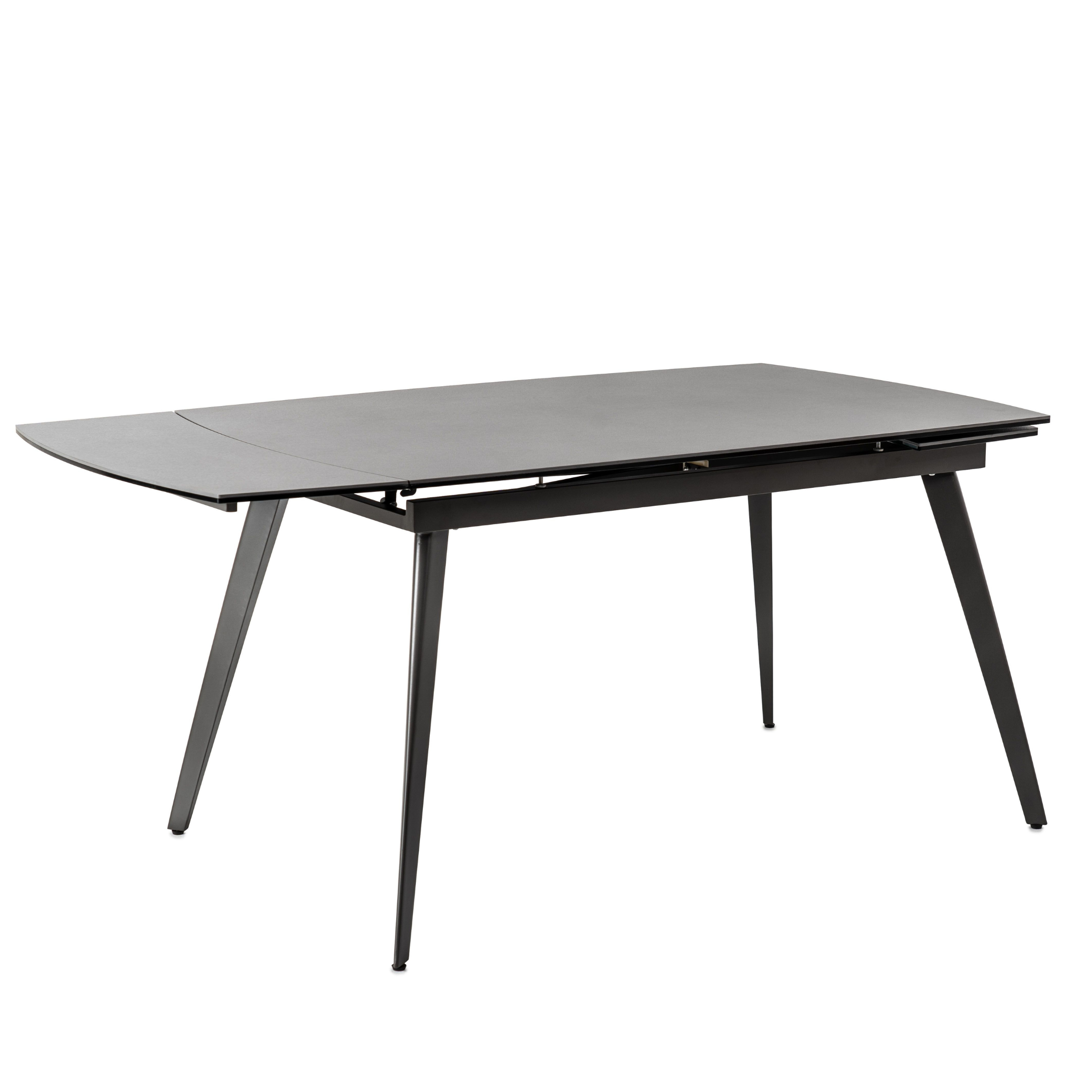 Tavolo moderno allungabile in ceramica "Melany" da soggiorno con gambe in metallo