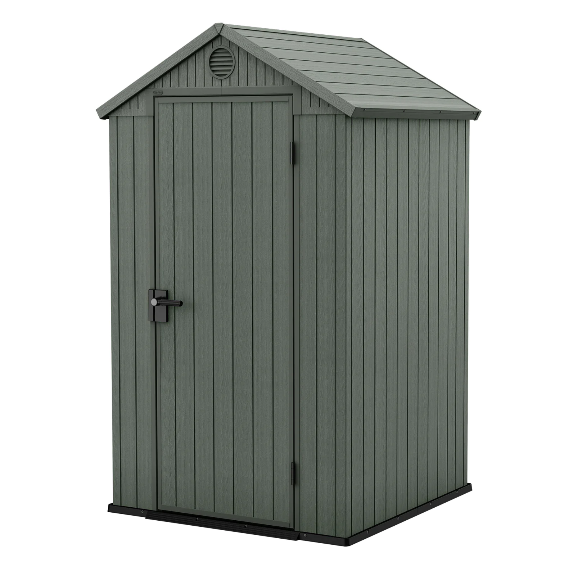 Caseta de jardín de resina "Serenity" con caseta efecto madera verde