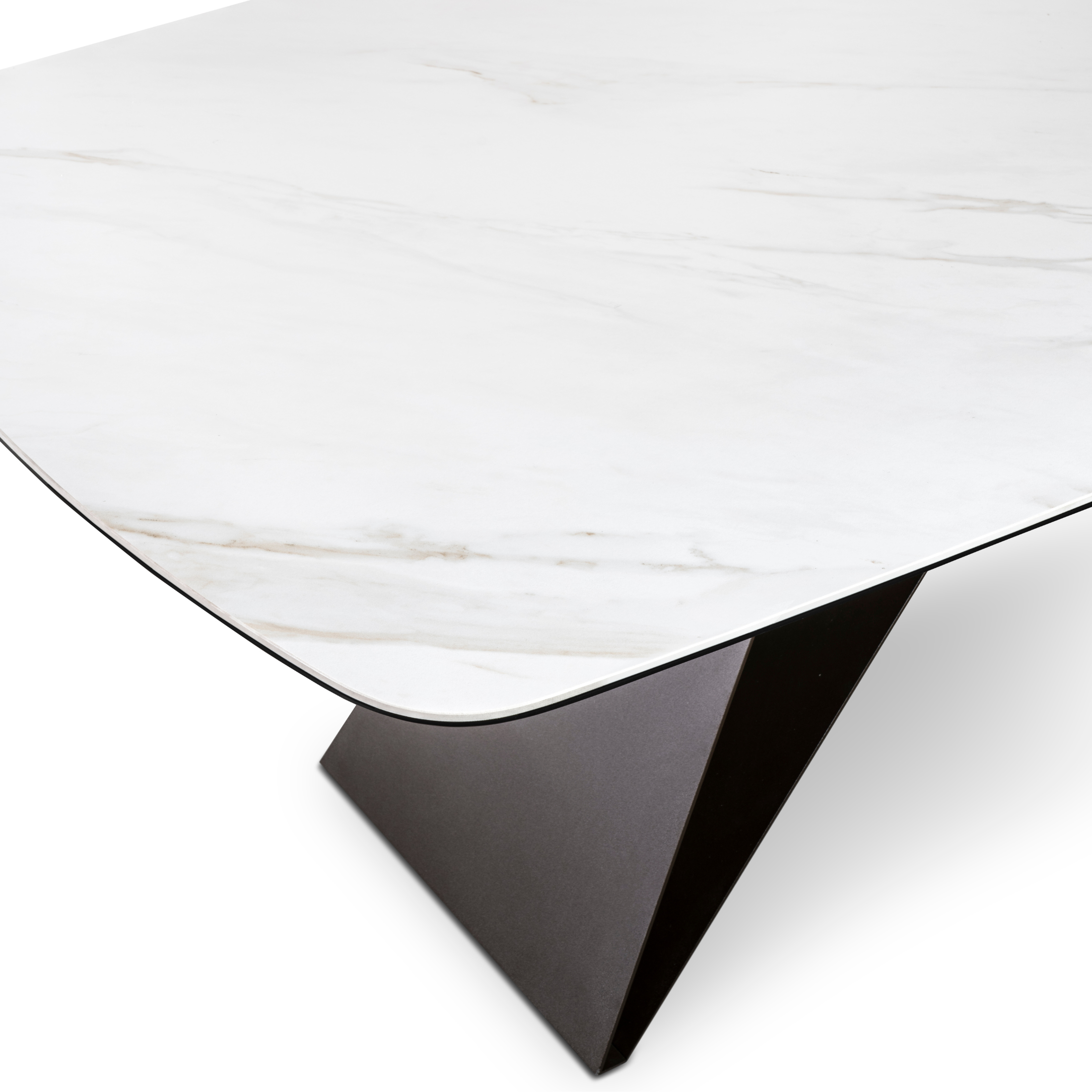 Tavolo allungabile moderno "Loyra" in ceramica su vetro temperato cm 200/280x100 76h