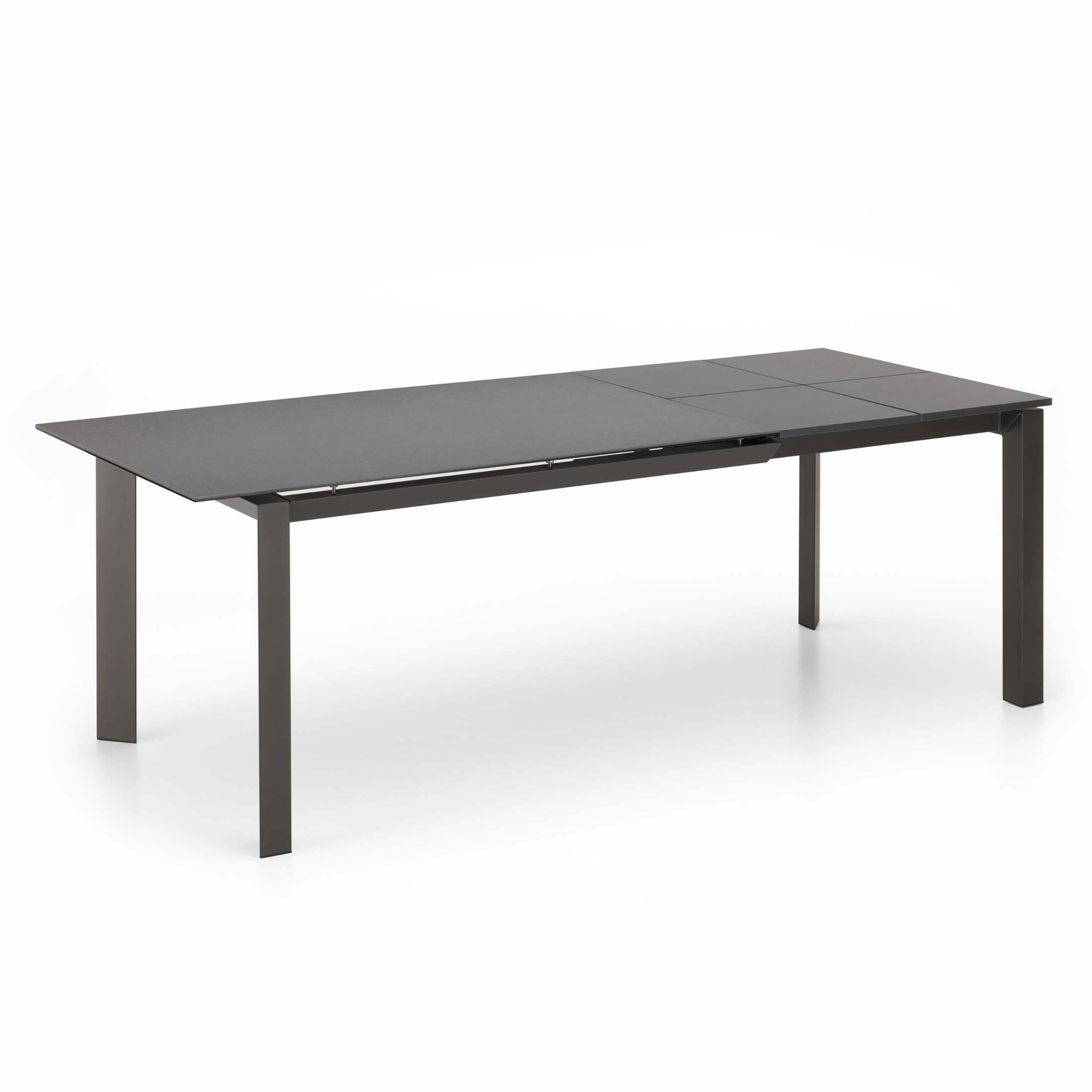 Tavolo allungabile Stones "Account" piano in ceramica gambe in alluminio cm 140/220x90 75h