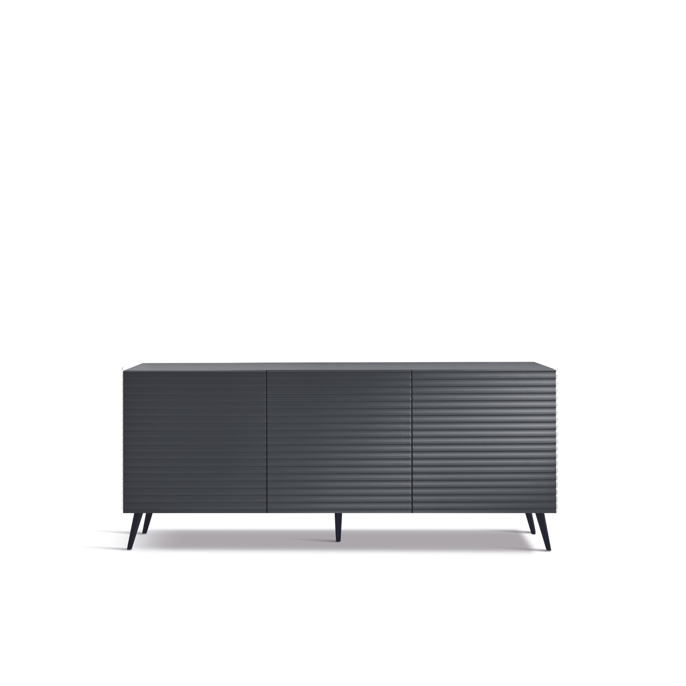 Madia moderna 3 ante già assemblata "Nadia" in legno laccato cm 180x50 h80
