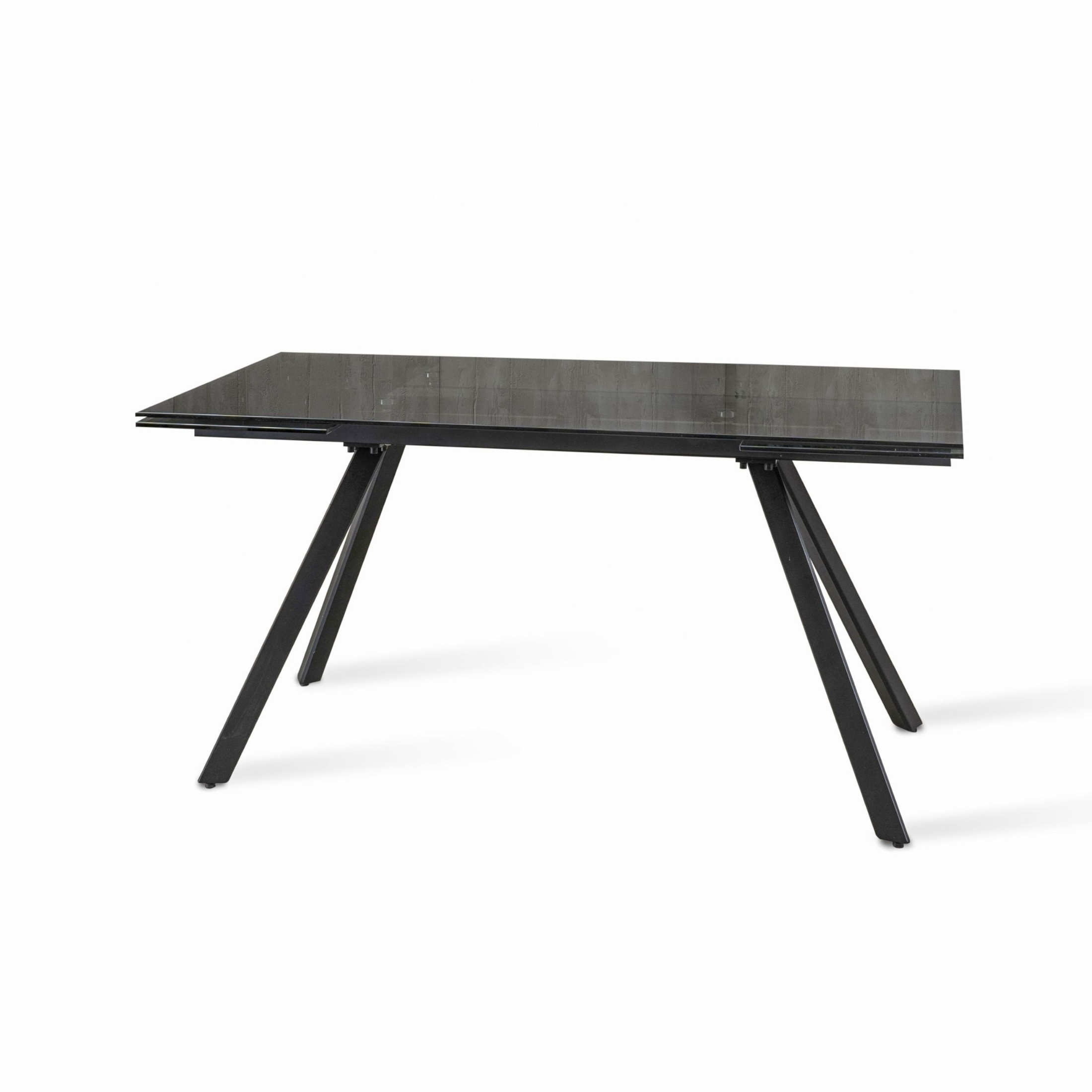 Tavolo allungabile "Smokey" con piano in vetro temperato cm 160/240x90 h76h