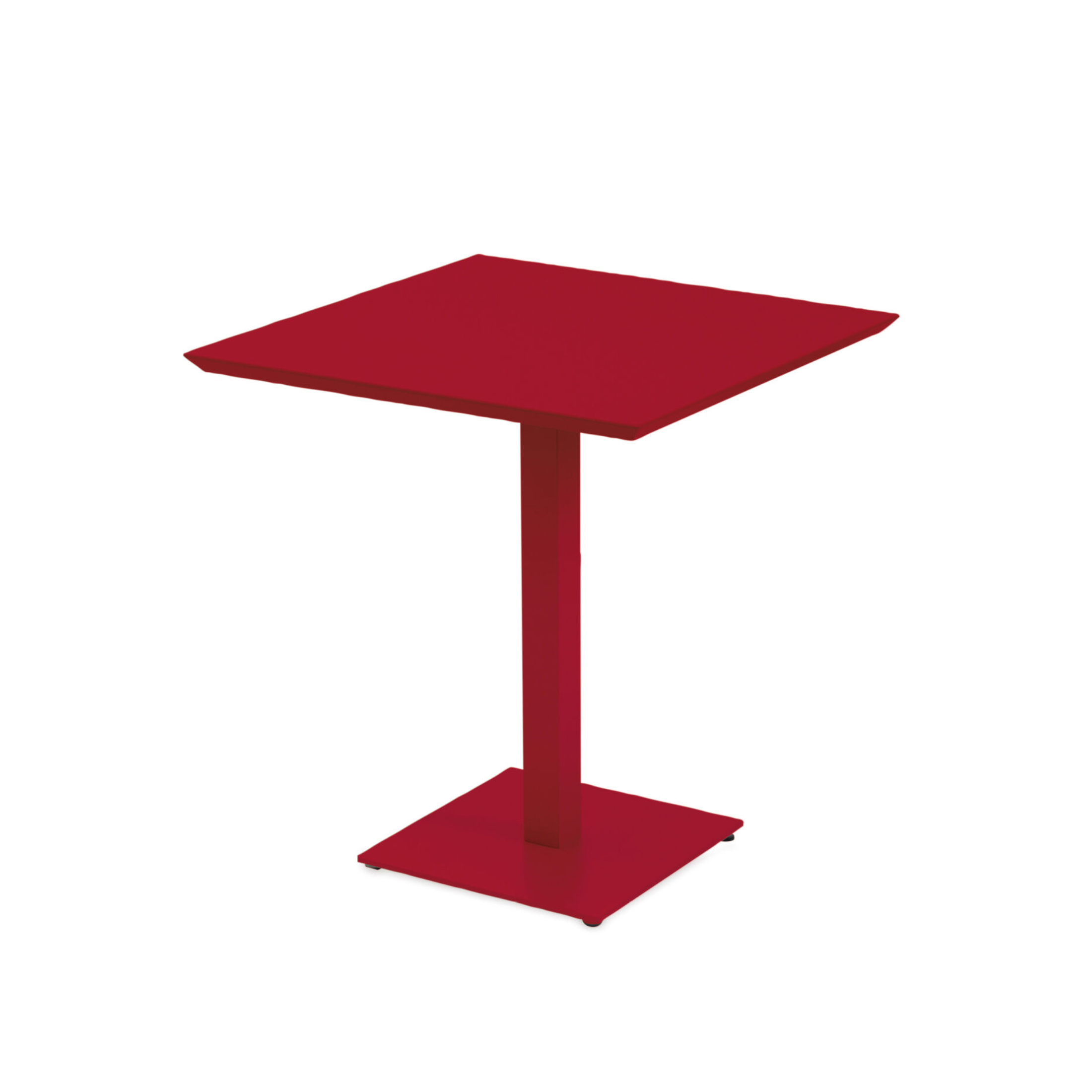 Tavolo quadrato in metallo zincato "Mogan" per giardino h 75 cm