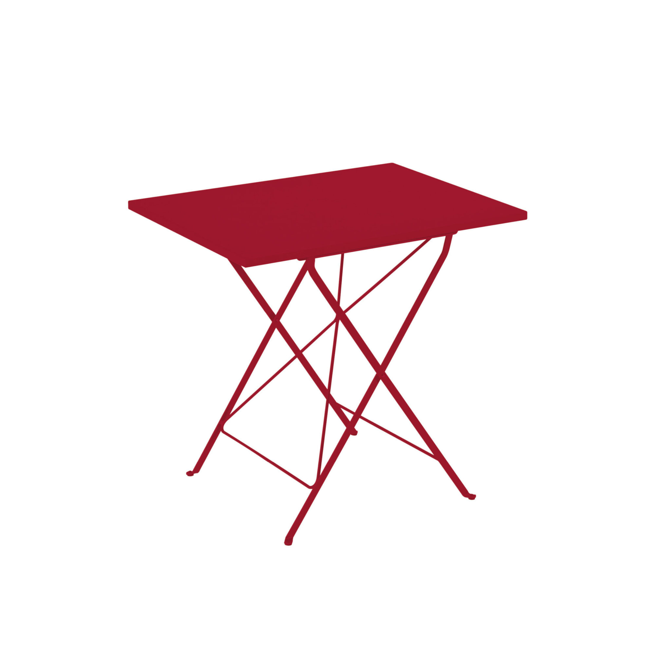 Table carrée pliante "Step" en métal galvanisé pour jardin h 75 cm
