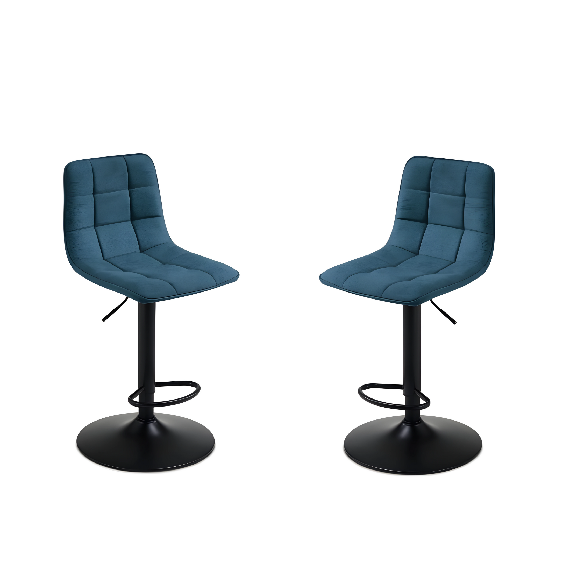 Set di sgabelli in tessuto "Milly" con seduta imbottita cm 45x45 91h