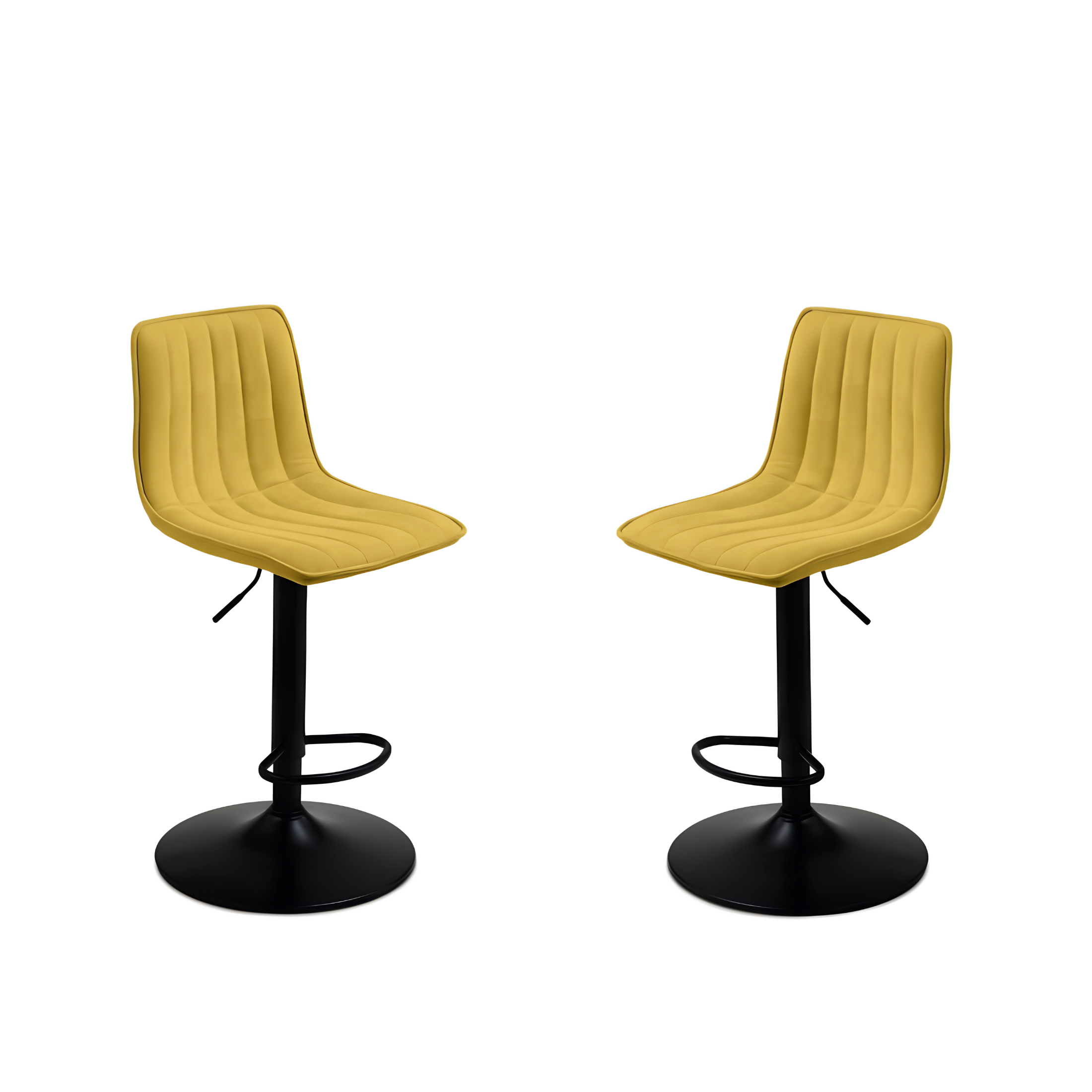 Set di sgabelli in tessuto "Palmer" imbottiti cm 45x45 91h