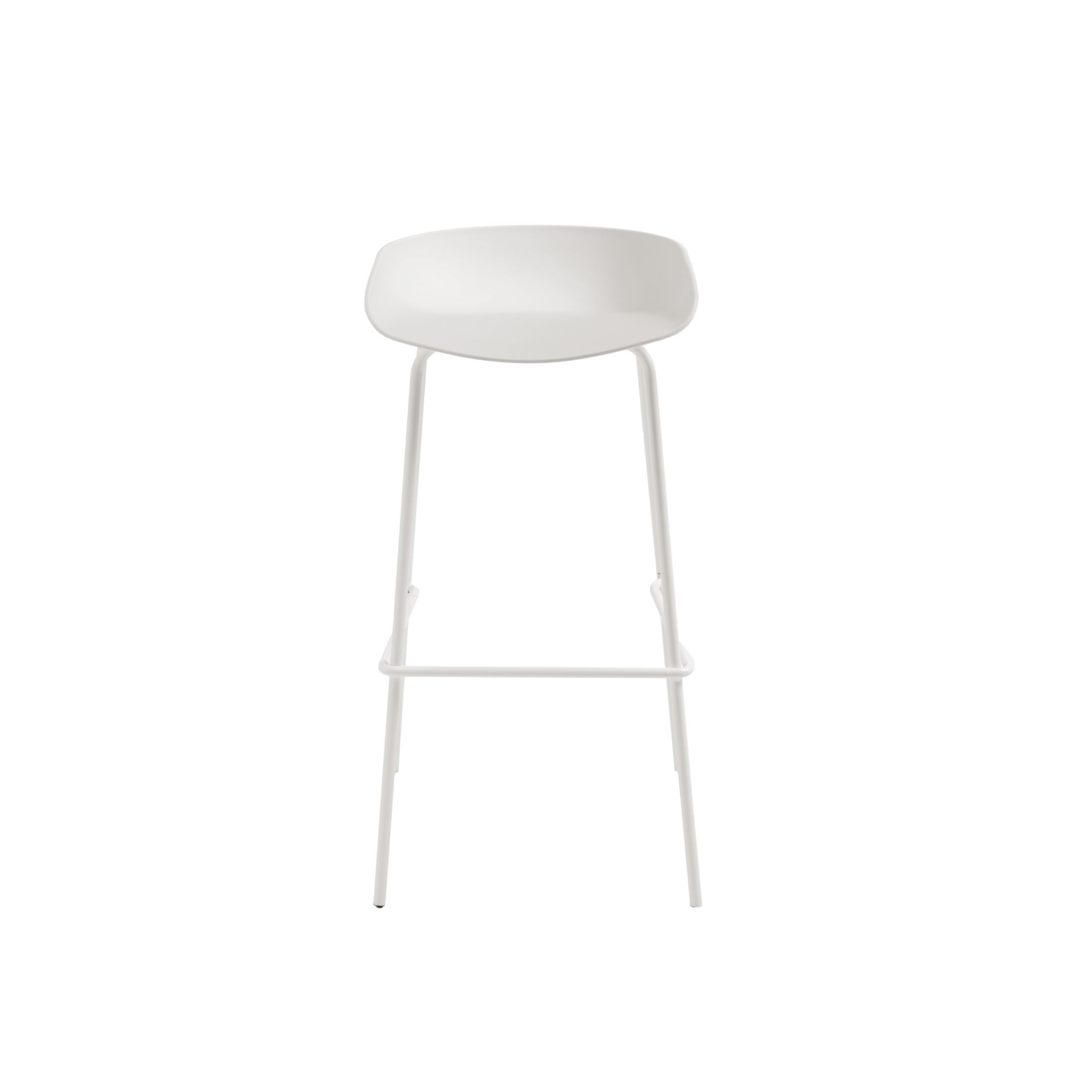 Set di sgabelli in polipropilene "Solan" moderni con struttura in metallo cm 43x48 72,5h