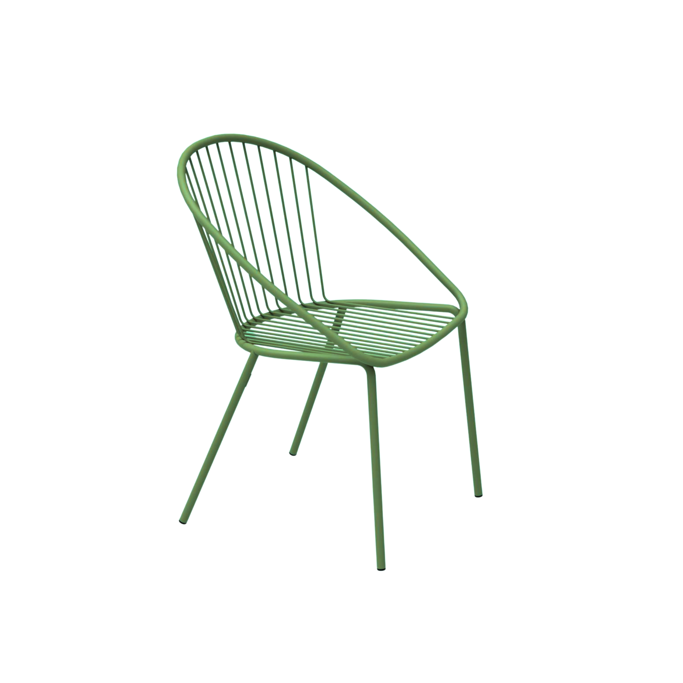 Fauteuil de jardin empilable "Aria5" en métal galvanisé 57x58 cm 83h