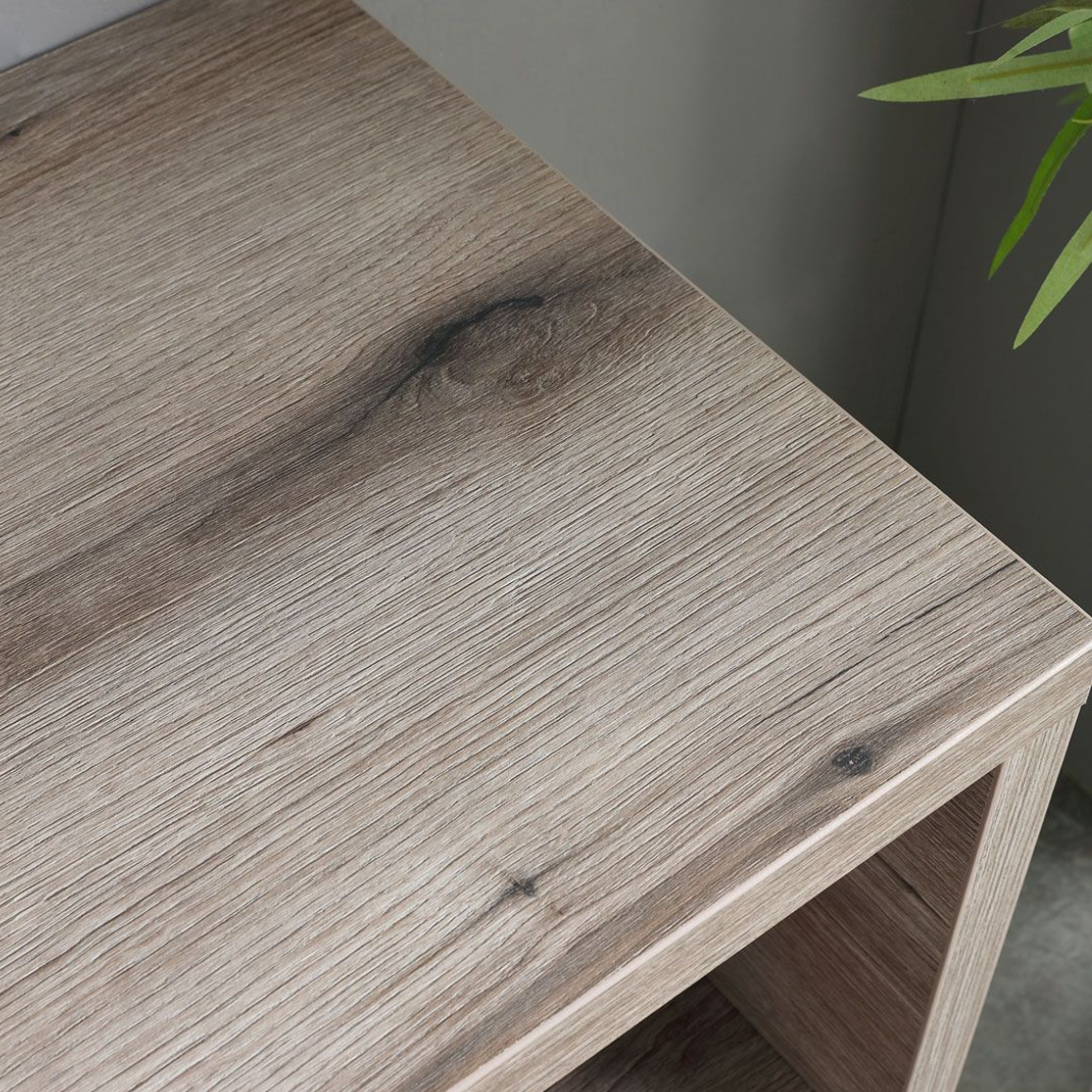 Mobile bagno sospeso rovere fossile "Samoa" 120 cm con lavabo ovale e specchio rettangolare LED