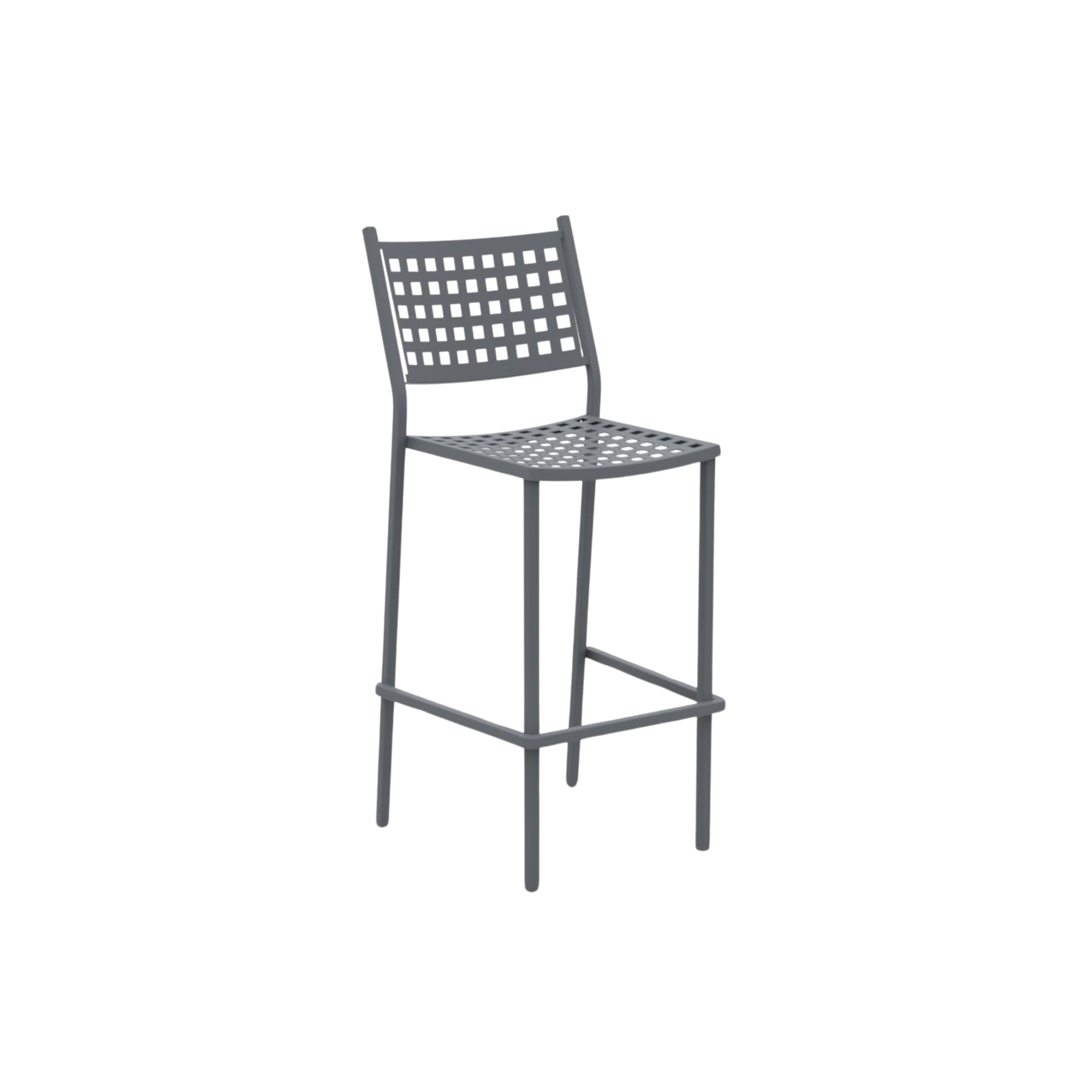 Sgabello in metallo moderno impilabile da giardino "Alice" cm 44x51 107h