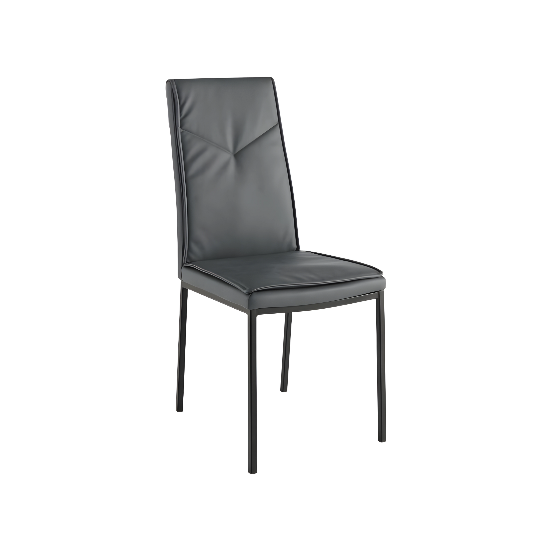 Set di sedie da pranzo "Giselle" in ecopelle con base in metallo cm 42x60 100h