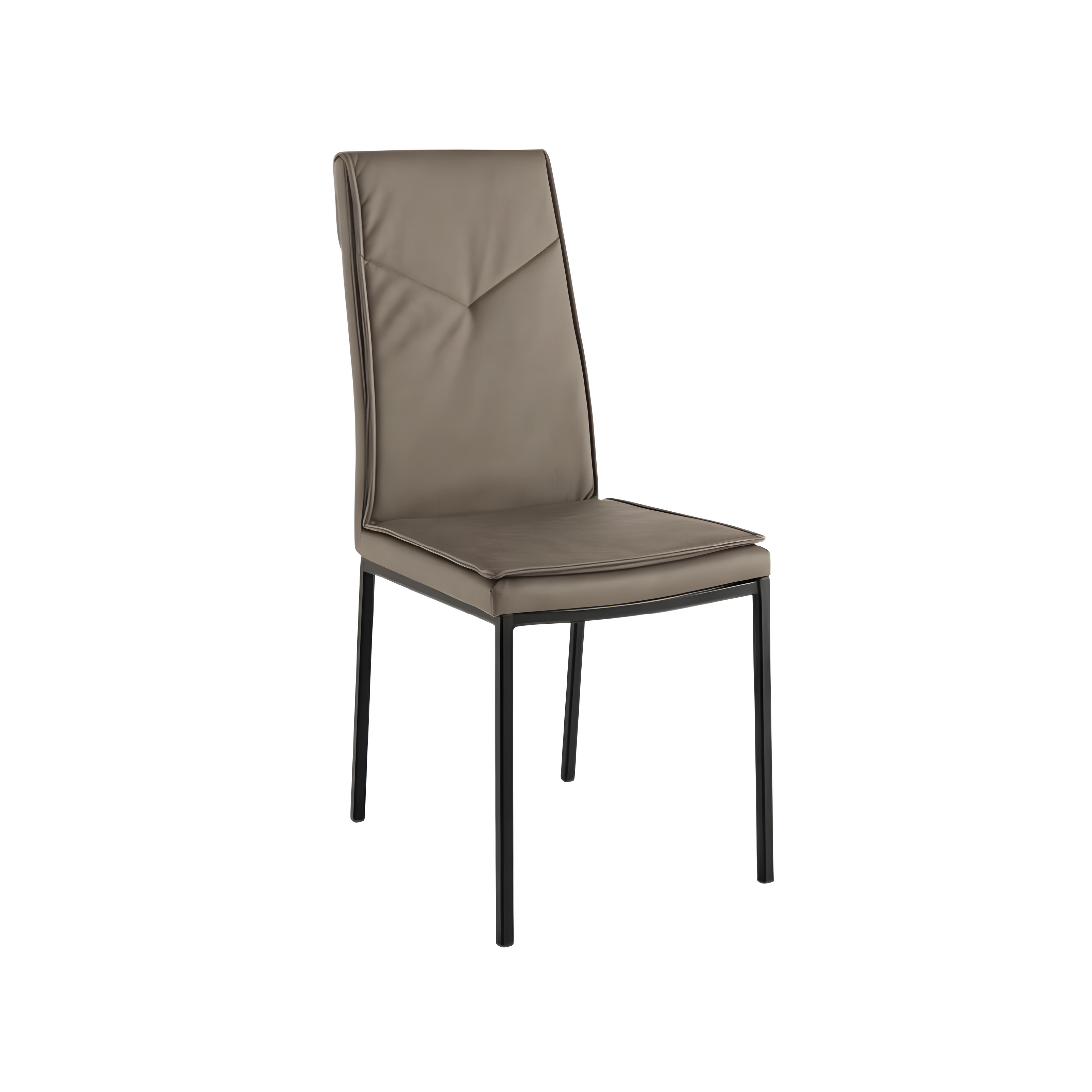 Set di sedie da pranzo "Giselle" in ecopelle con base in metallo cm 42x60 100h