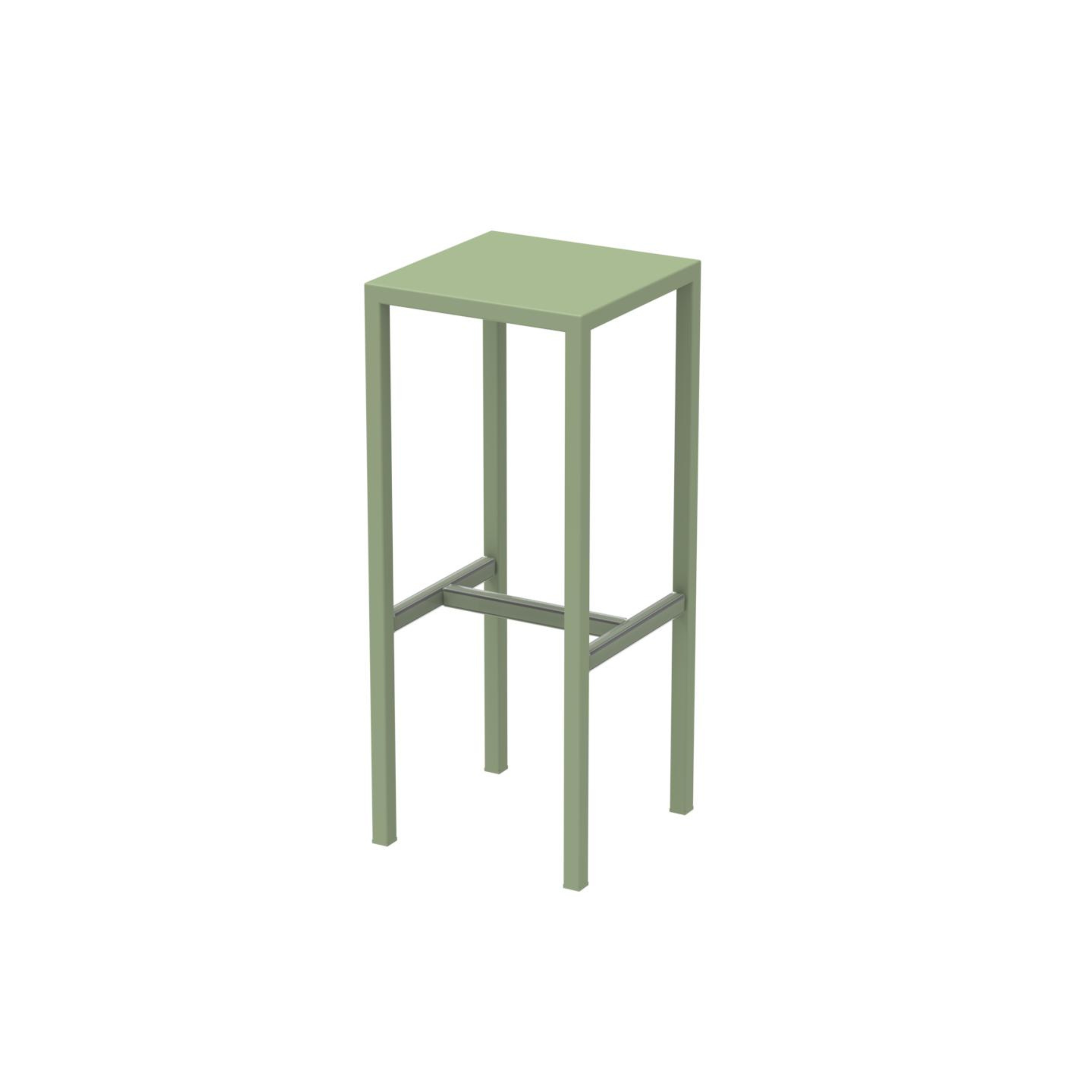 Sgabello in metallo verniciato "Seaside" da giardino cm 32x32 78h