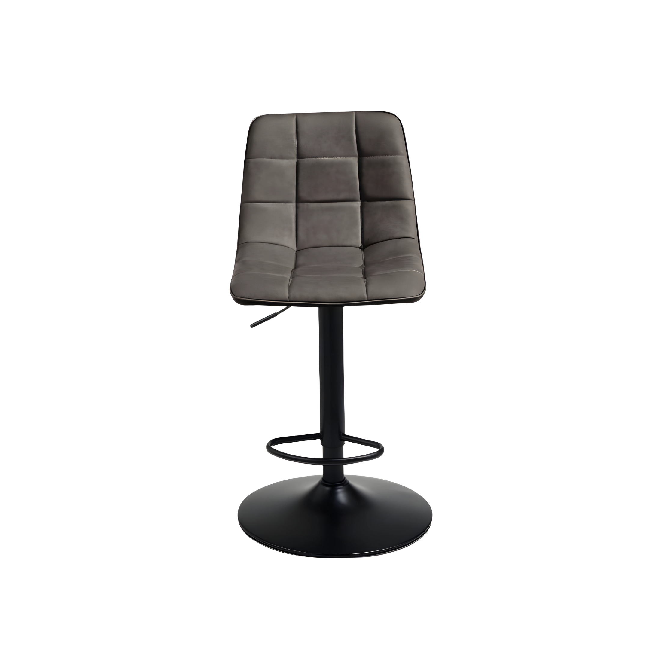 Set di sgabelli "Siviglia" in metallo verniciato e seduta in ecopelle effetto soft touch cm 45x45 91h